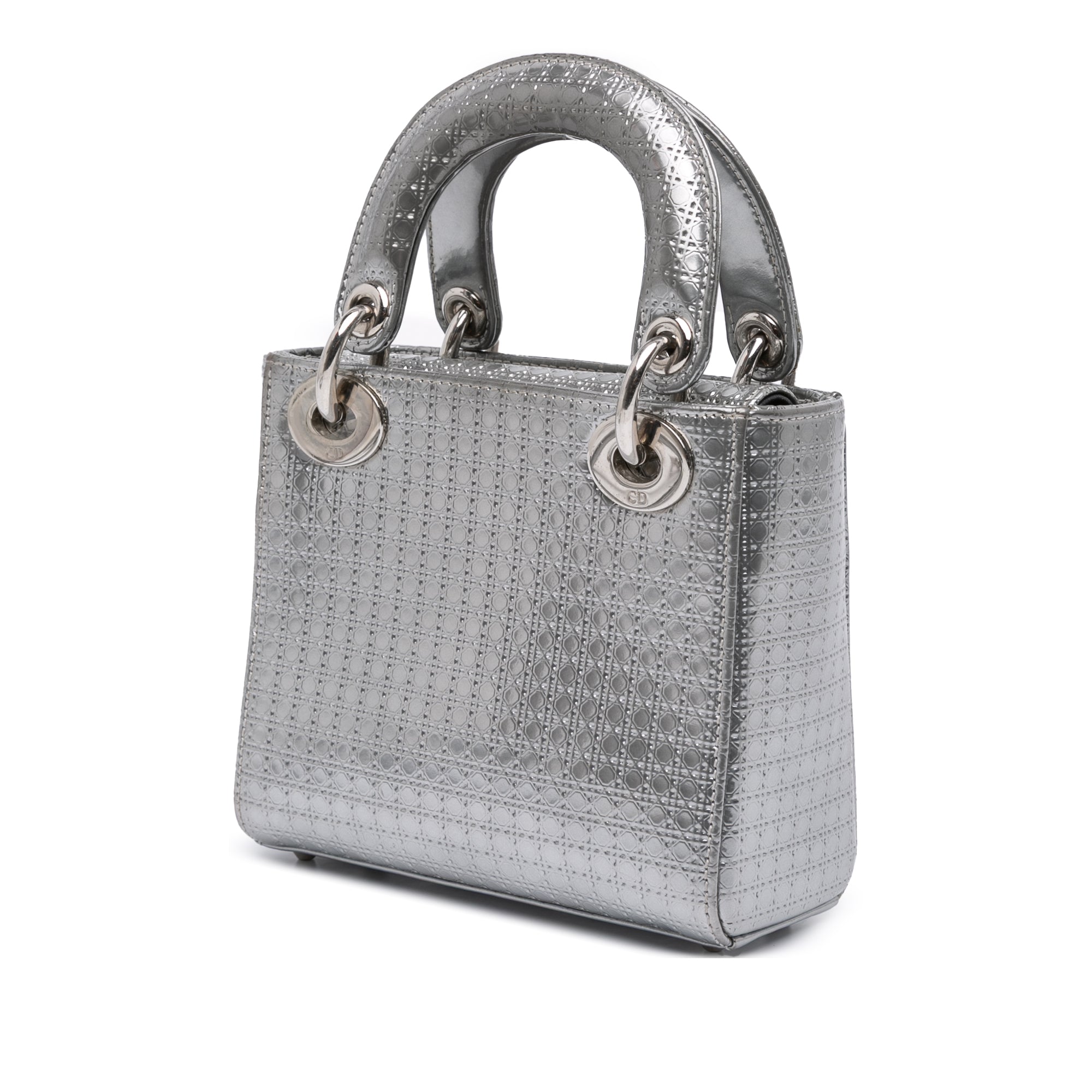Dior Mini Metallic Patent Microcannage Lady Dior - image 2