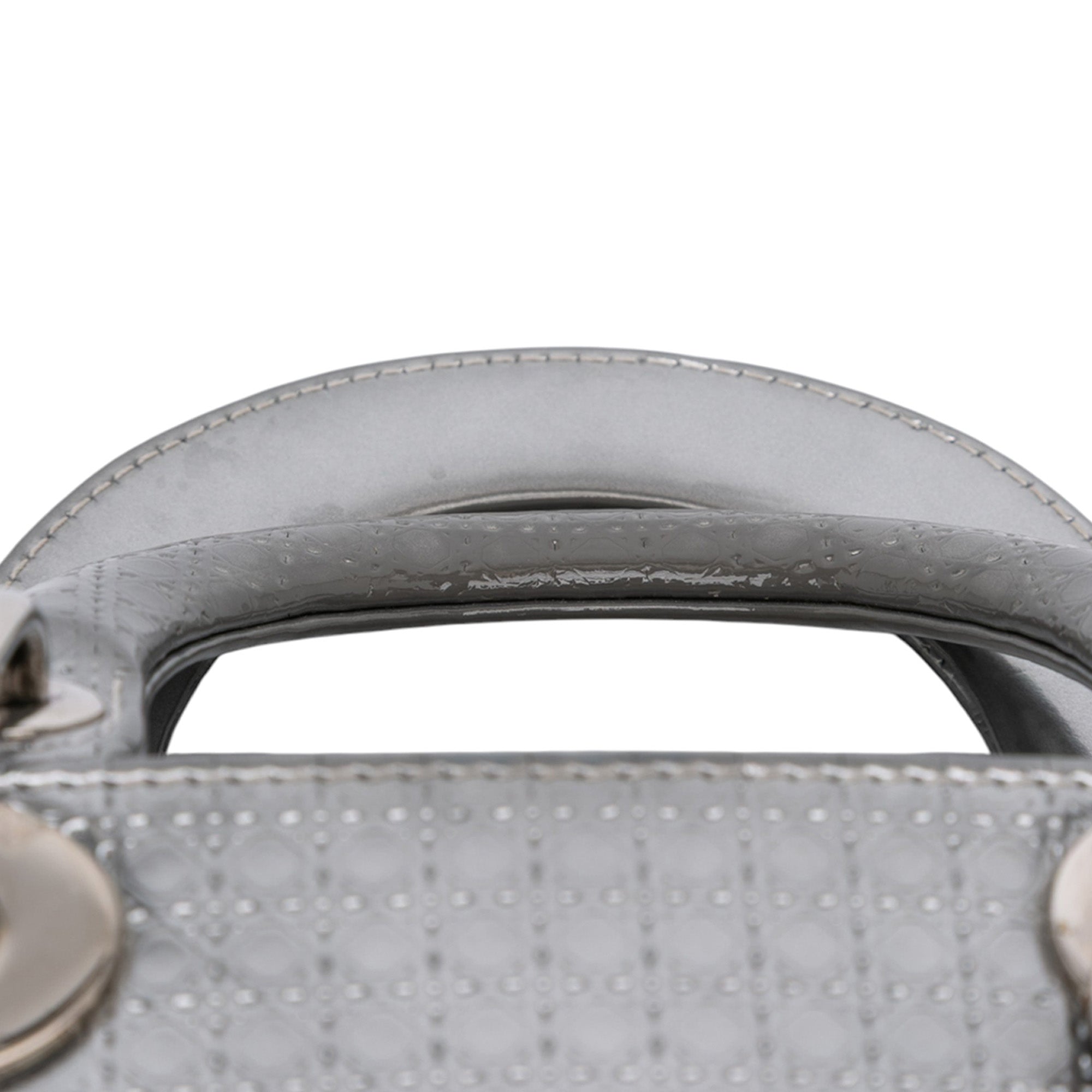 Dior Mini Metallic Patent Microcannage Lady Dior - image 9