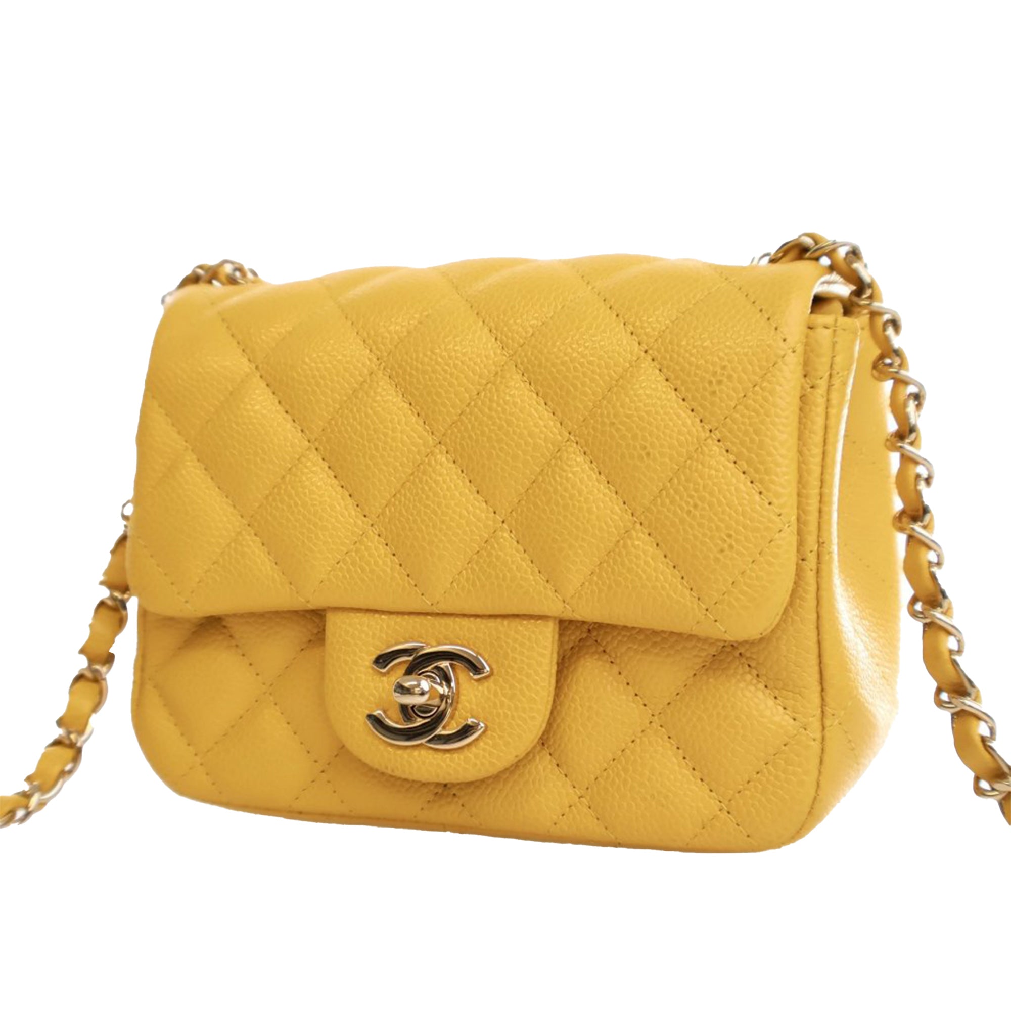 Chanel Mini Square Classic Caviar Single Flap - image 3