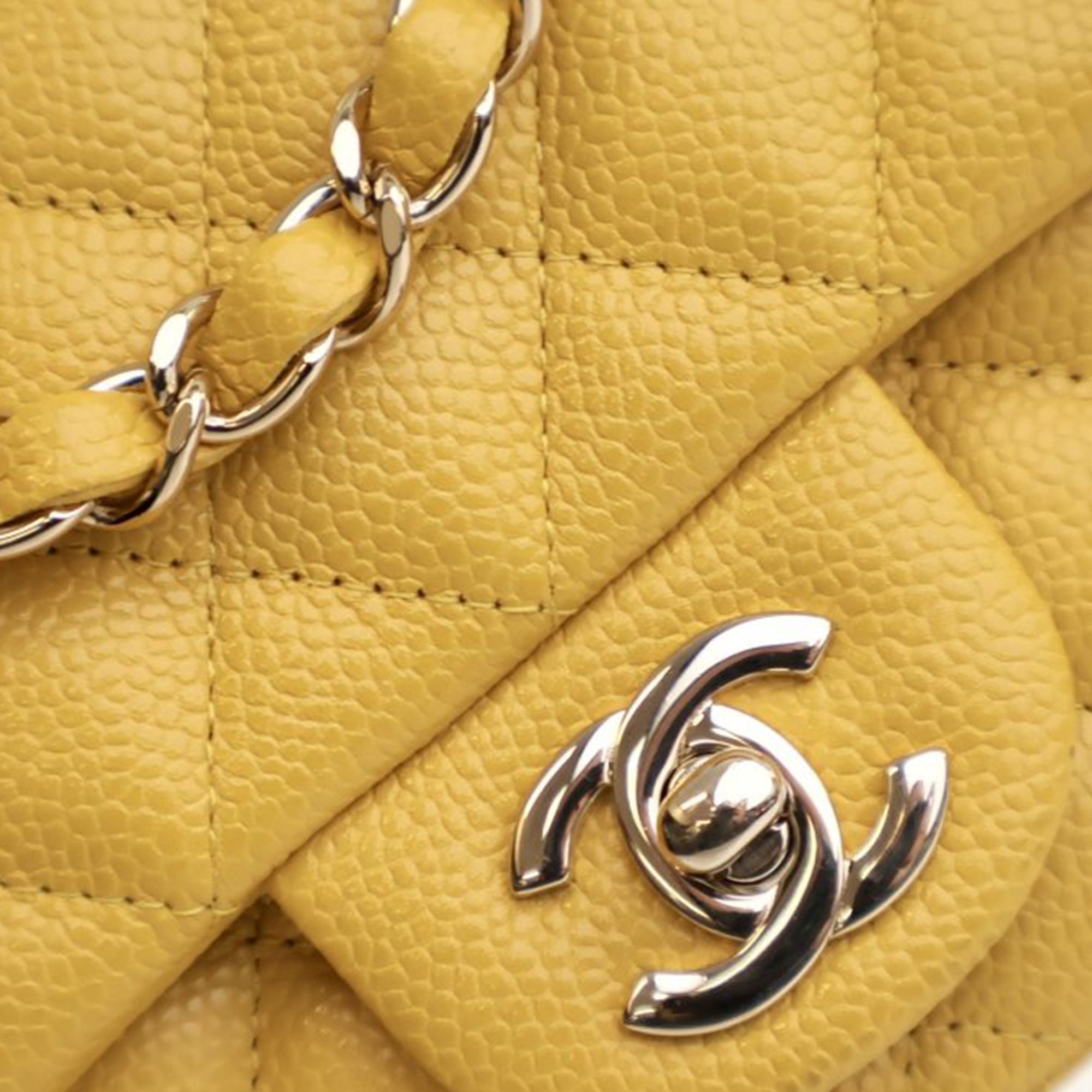 Chanel Mini Square Classic Caviar Single Flap - image 9