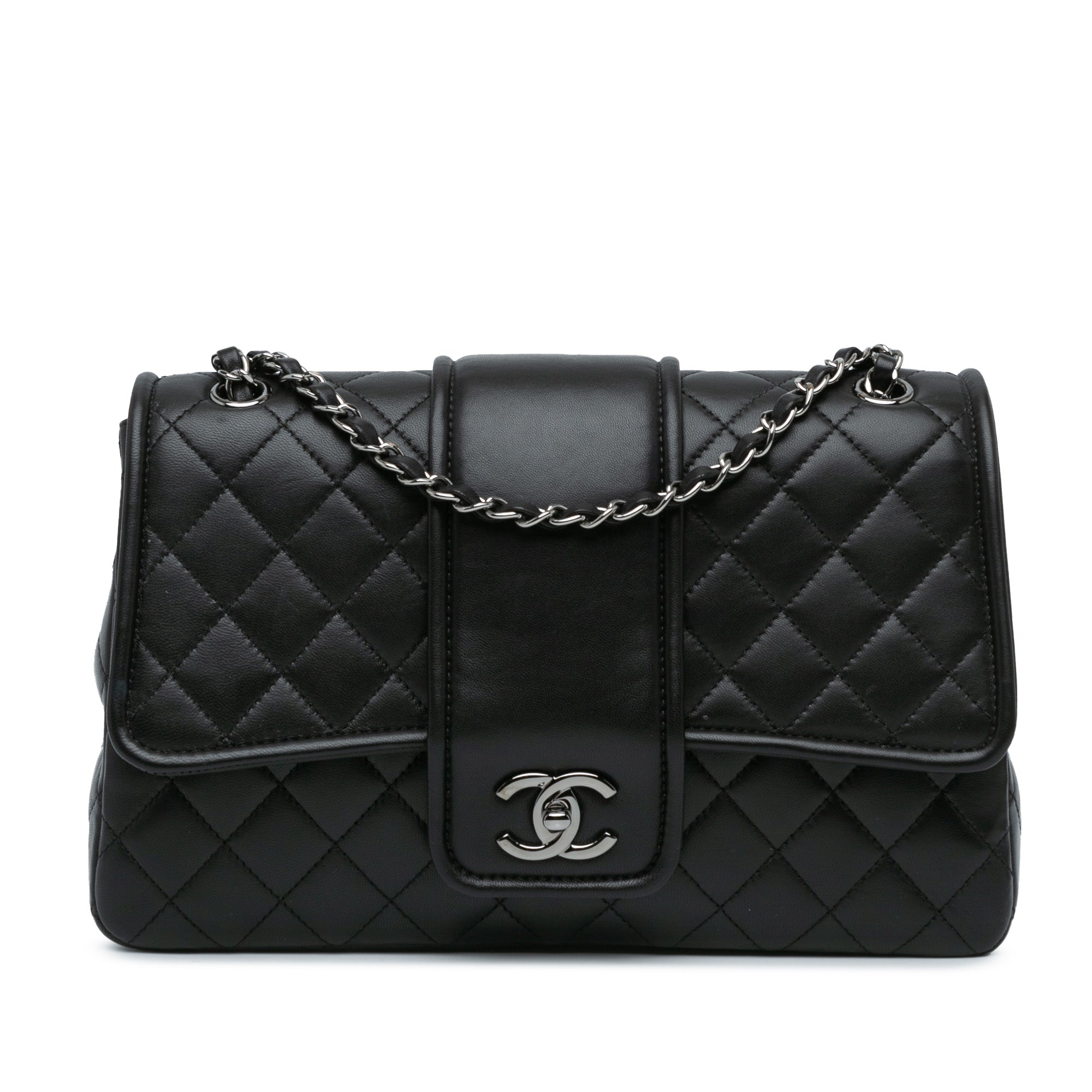 Chanel Large Quilted Lambskin Elementary Chic Flap - image 1