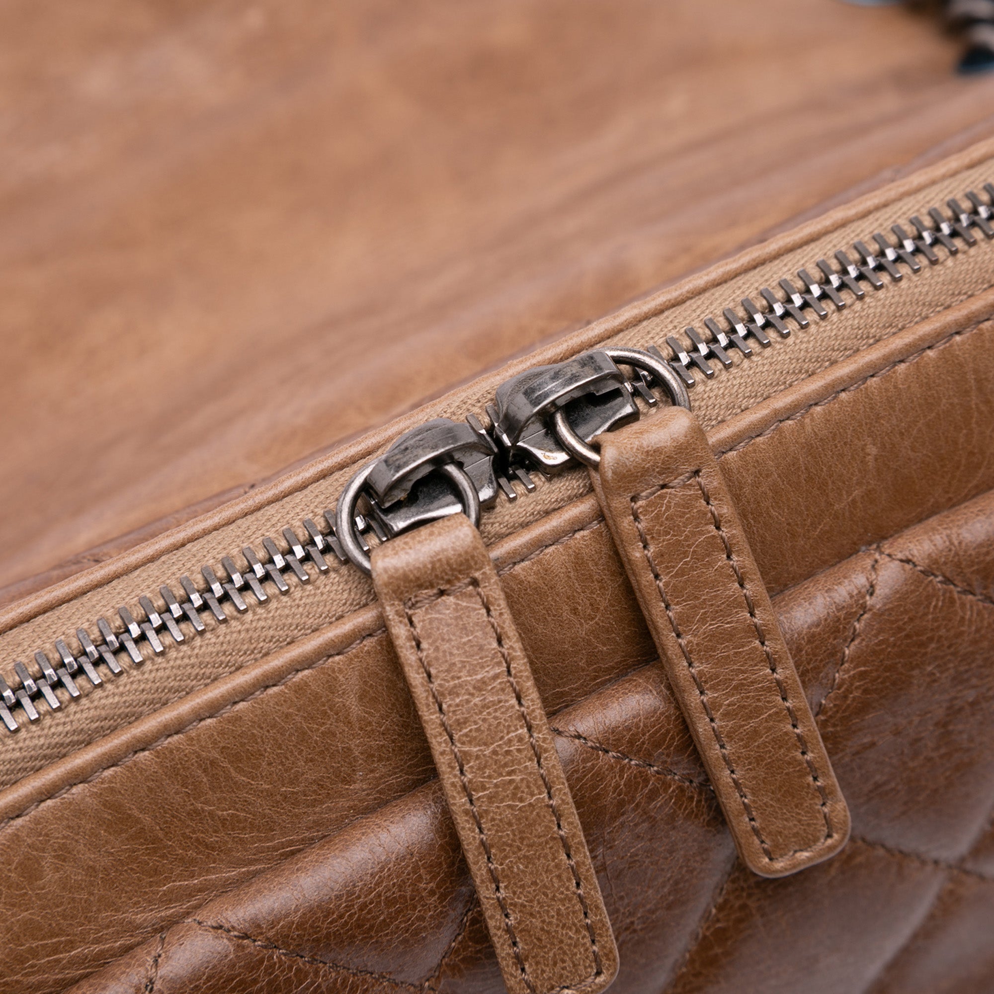 Chanel Medium Glazed Calfskin Duo Color Flap - image 8