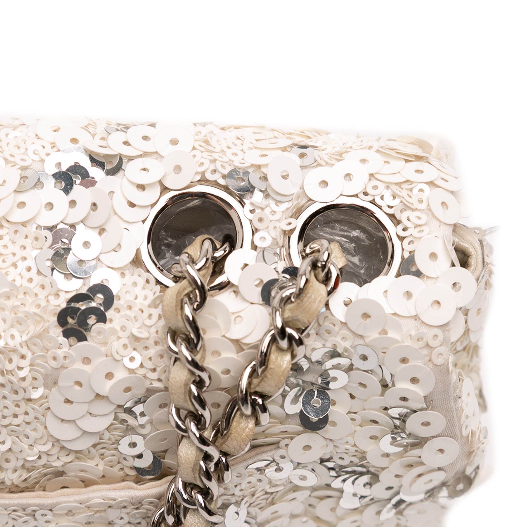 Chanel Mini Rectangular Classic Canvas Sequin Single Flap - image 10