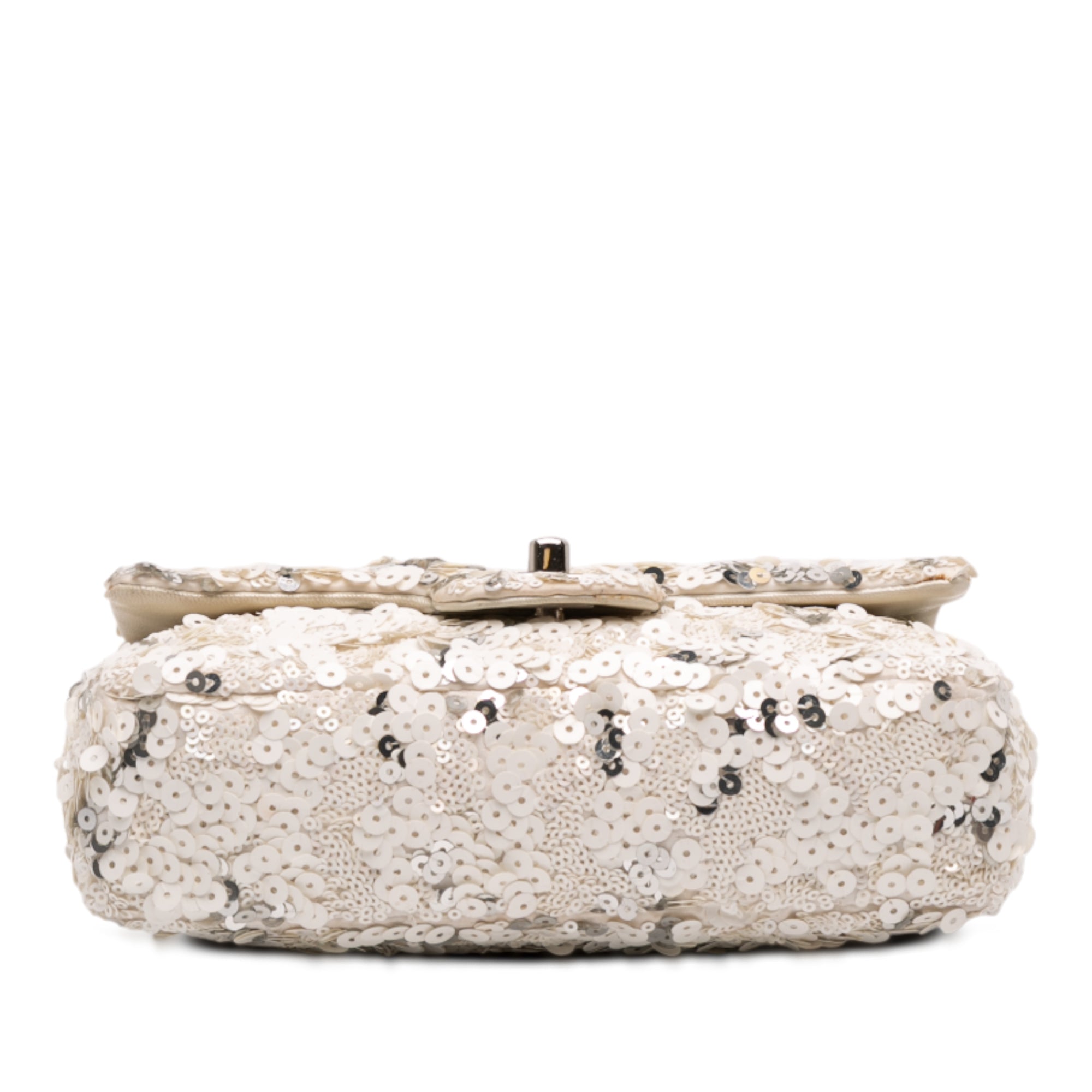 Chanel Mini Rectangular Classic Canvas Sequin Single Flap - image 3