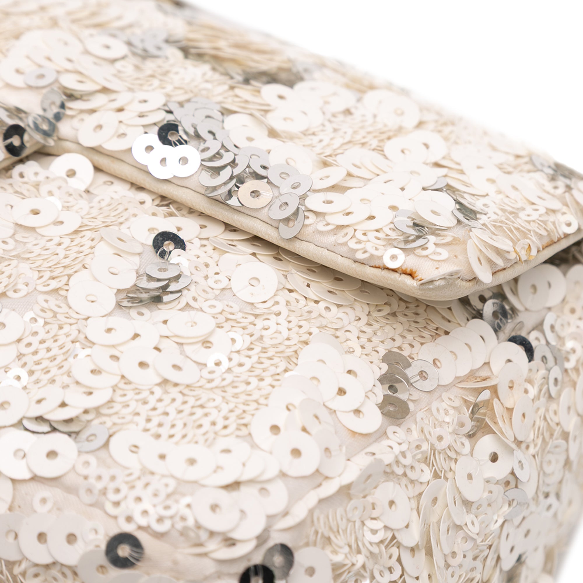 Chanel Mini Rectangular Classic Canvas Sequin Single Flap - image 9