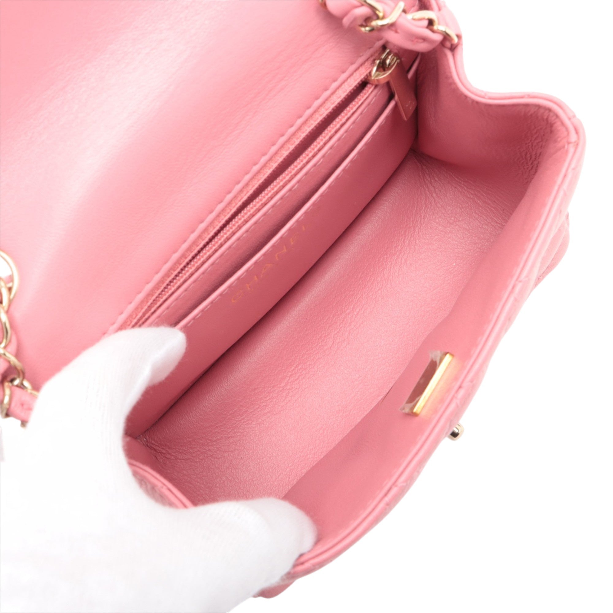 Chanel Mini Square Classic Lambskin Single Flap - image 3
