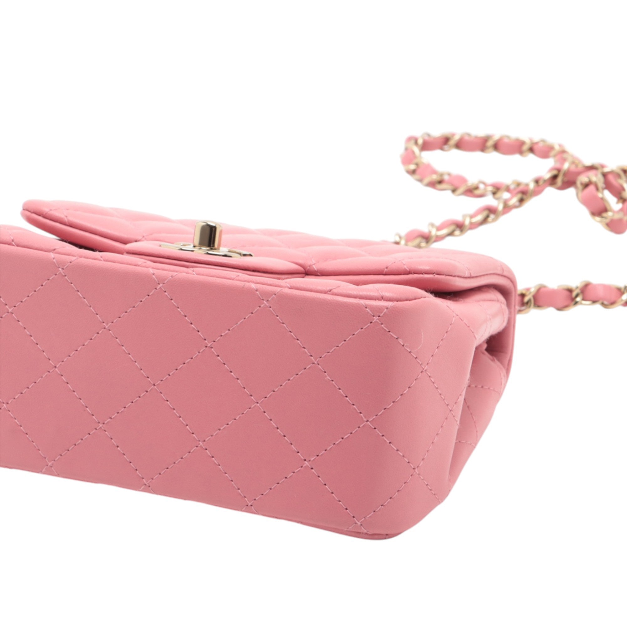 Chanel Mini Square Classic Lambskin Single Flap - image 7