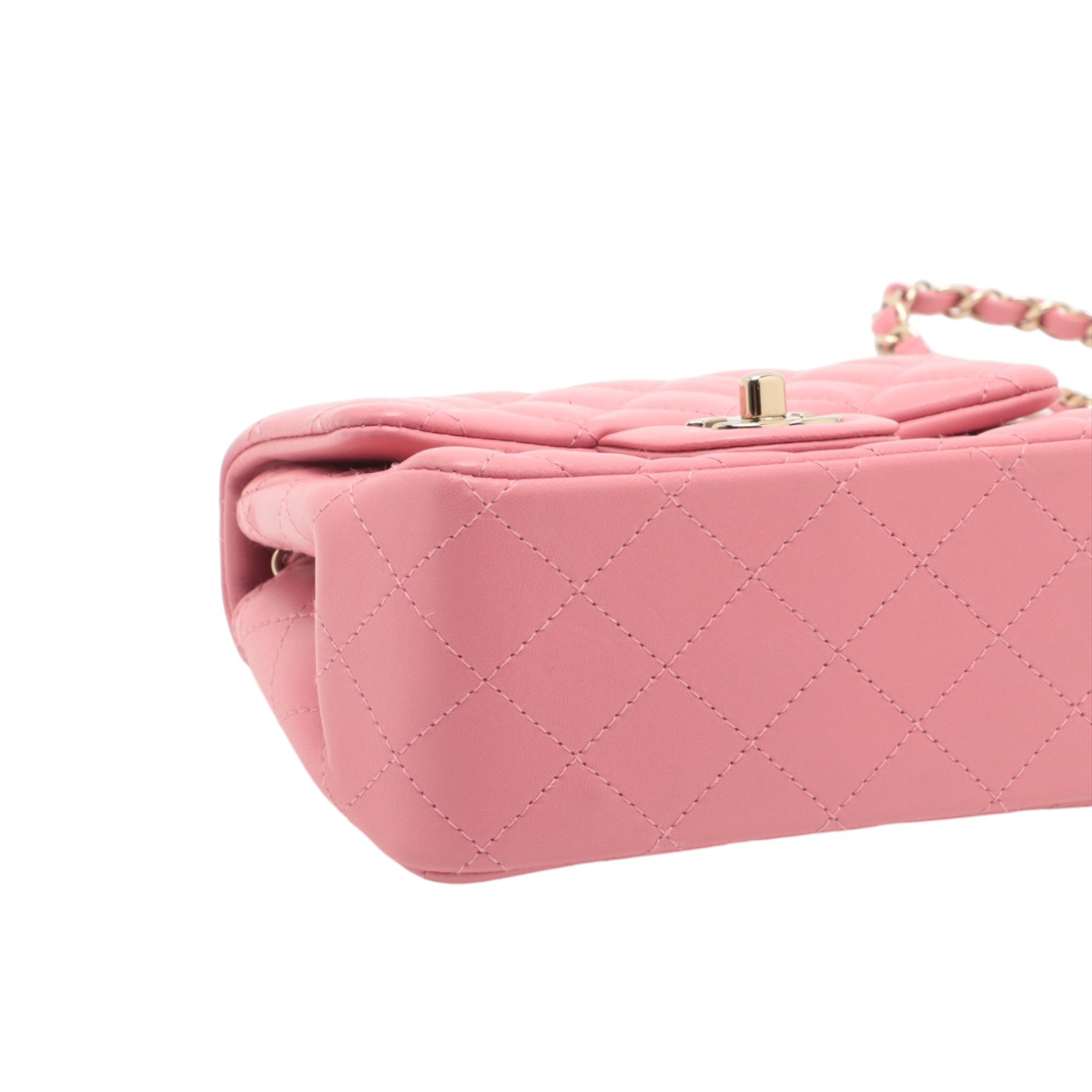 Chanel Mini Square Classic Lambskin Single Flap - image 8