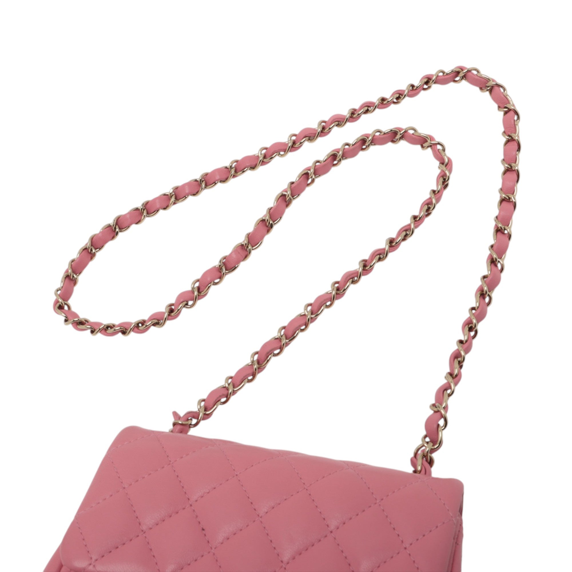 Chanel Mini Square Classic Lambskin Single Flap - image 9