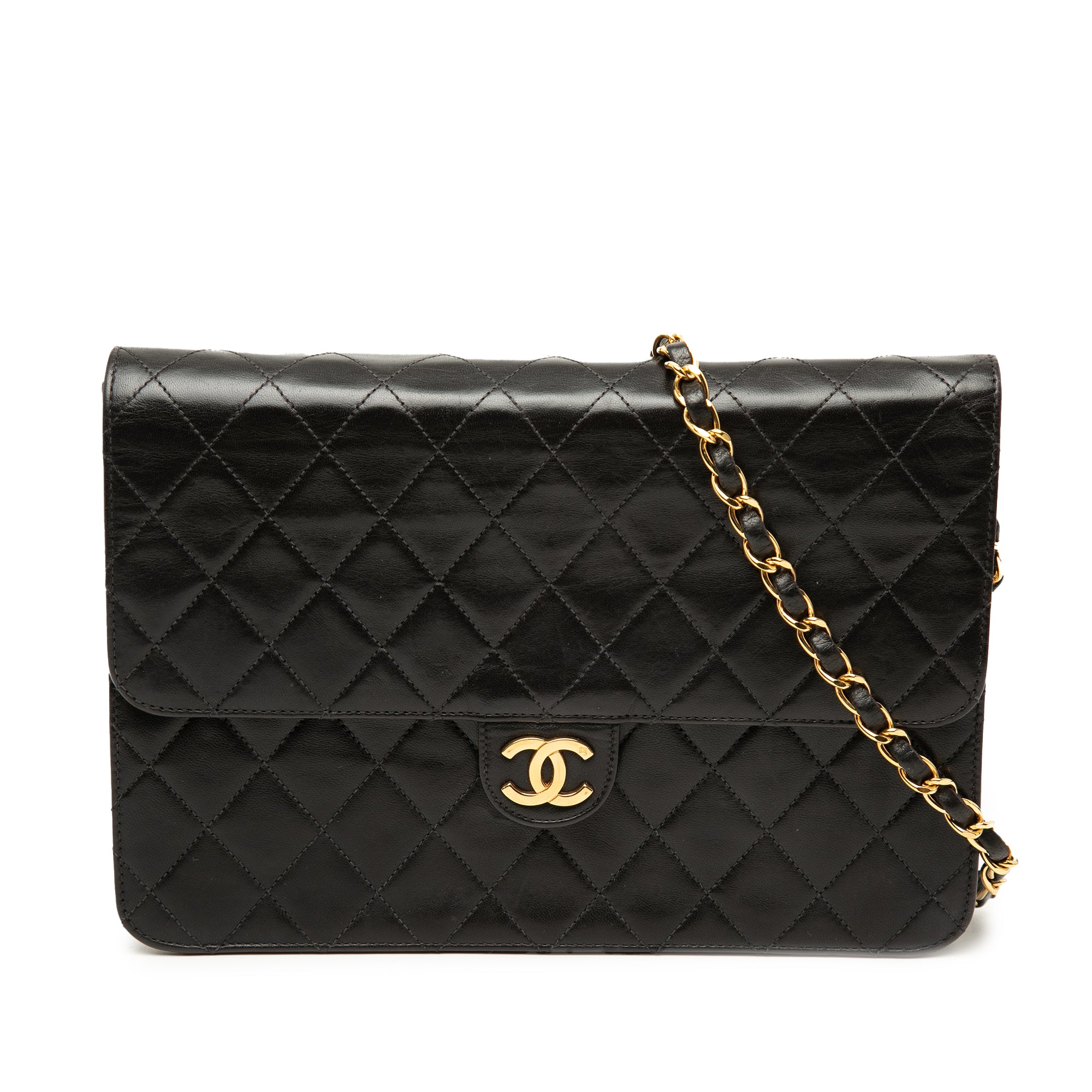 Chanel Medium CC Quilted Lambskin Single Flap - image 1