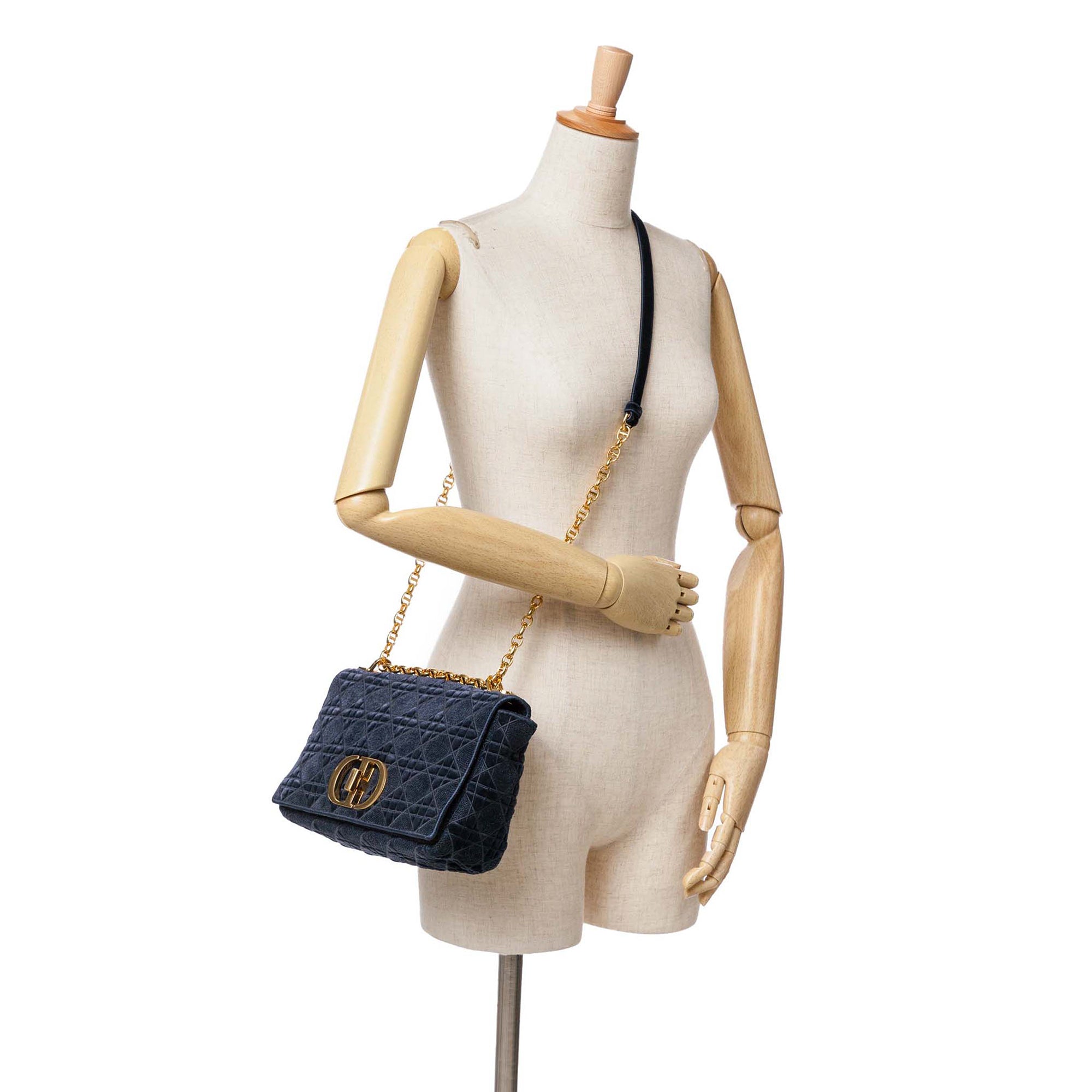 Dior Medium Velvet Cannage Caro Bag - image 8
