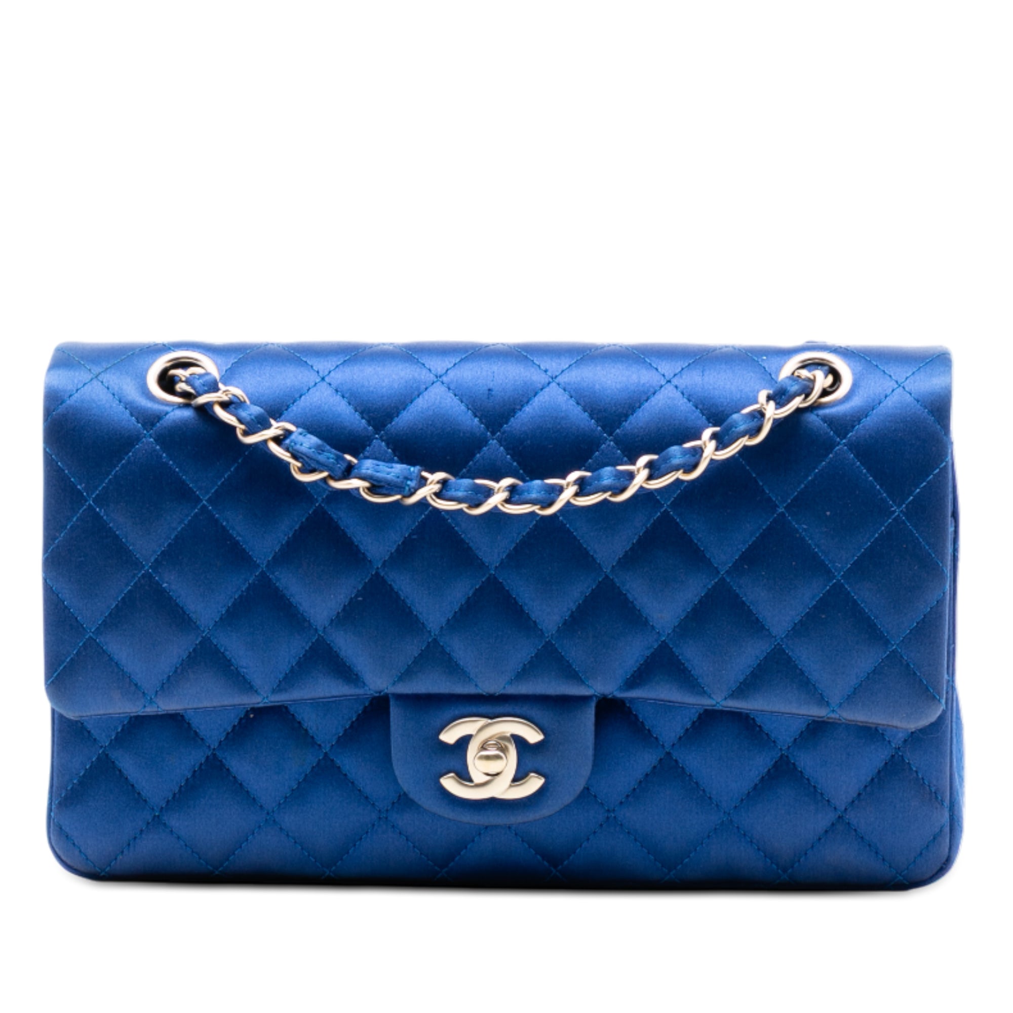 Chanel Medium Classic Satin Double Flap - image 1