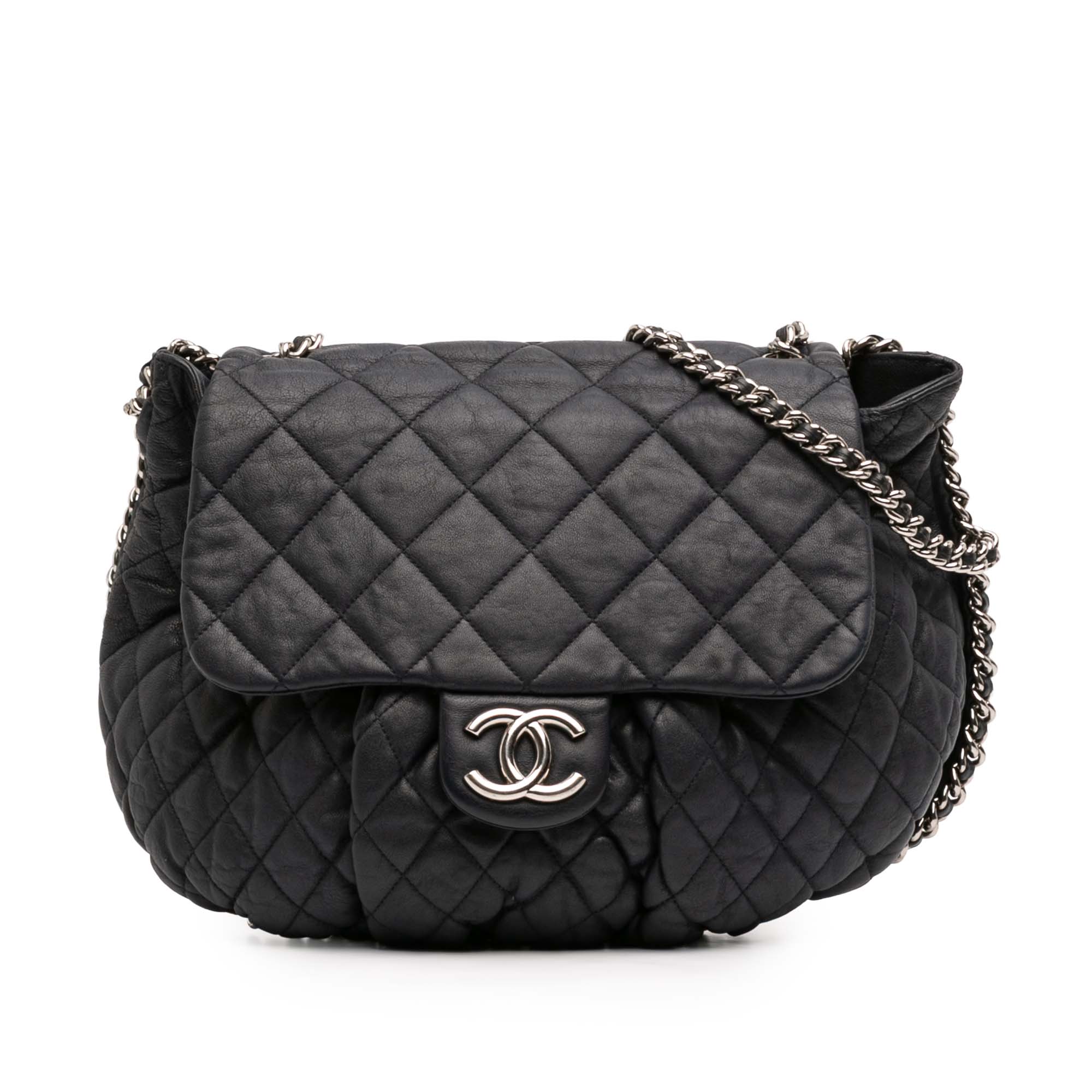 Chanel Large Washed Lambskin Chain Around Flap - image 1