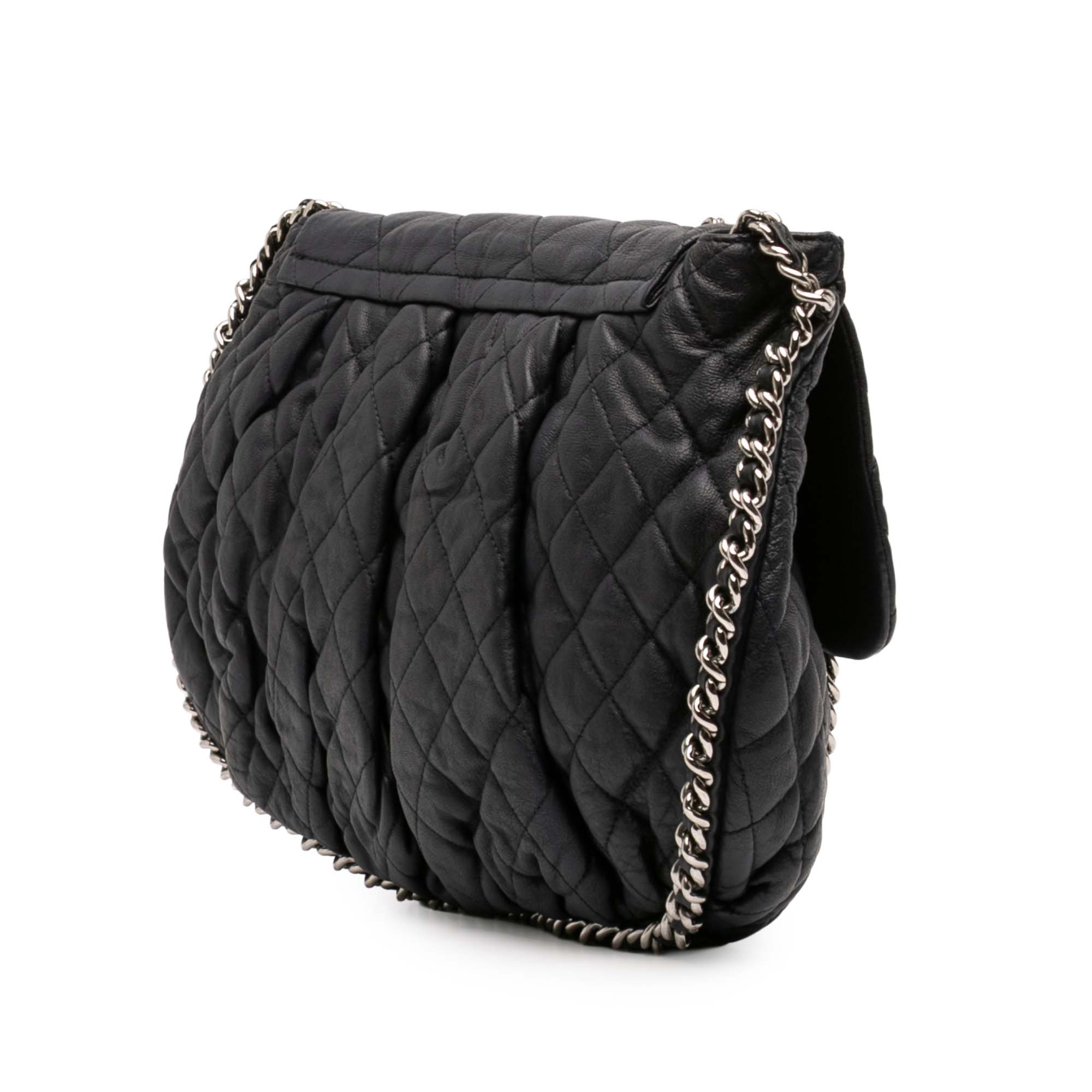 Chanel Large Washed Lambskin Chain Around Flap - image 2