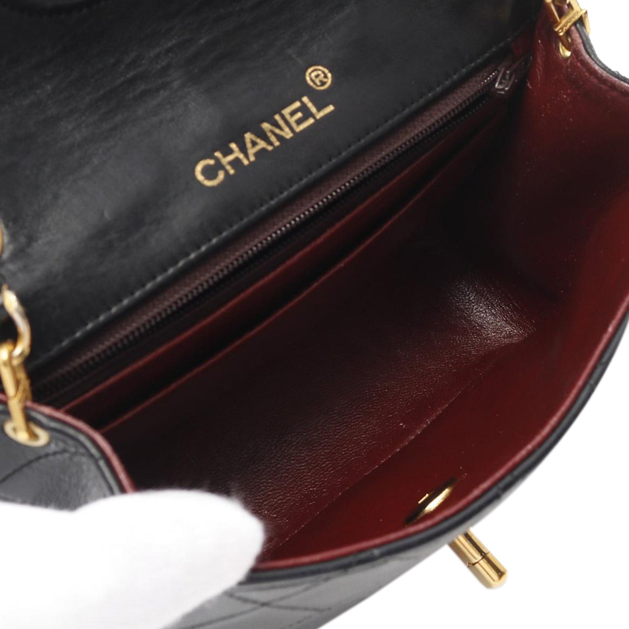 Chanel Mini Square Classic Lambskin Single Flap - image 3