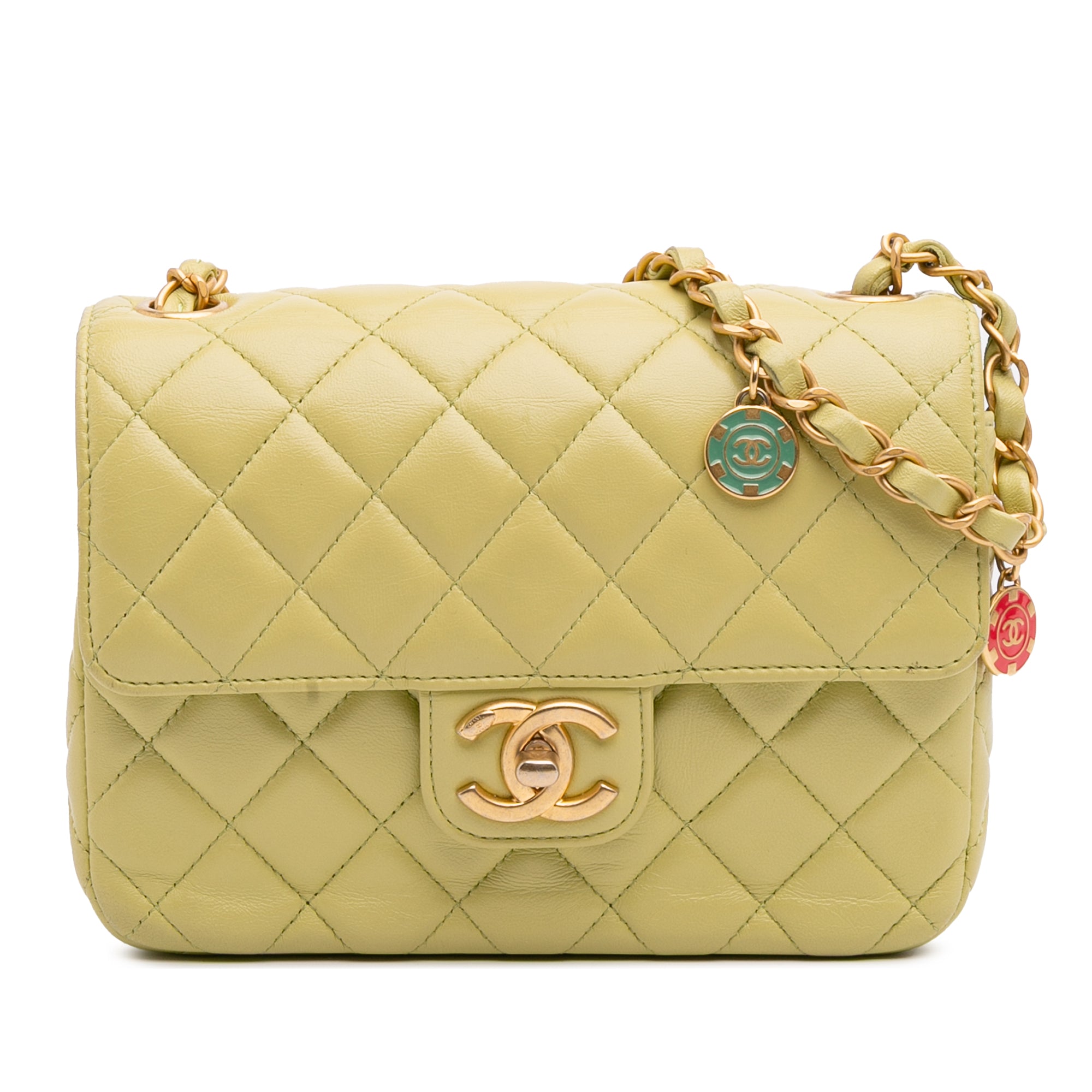 Chanel Mini Square Lambskin Casino Royale Charms Single Flap - image 1