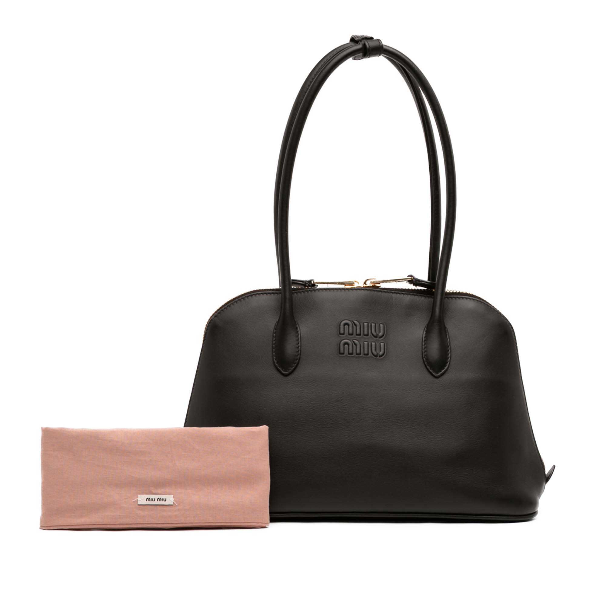 Miu Miu Softy Calfskin Embossed Logo Shoulder Bag - image 11