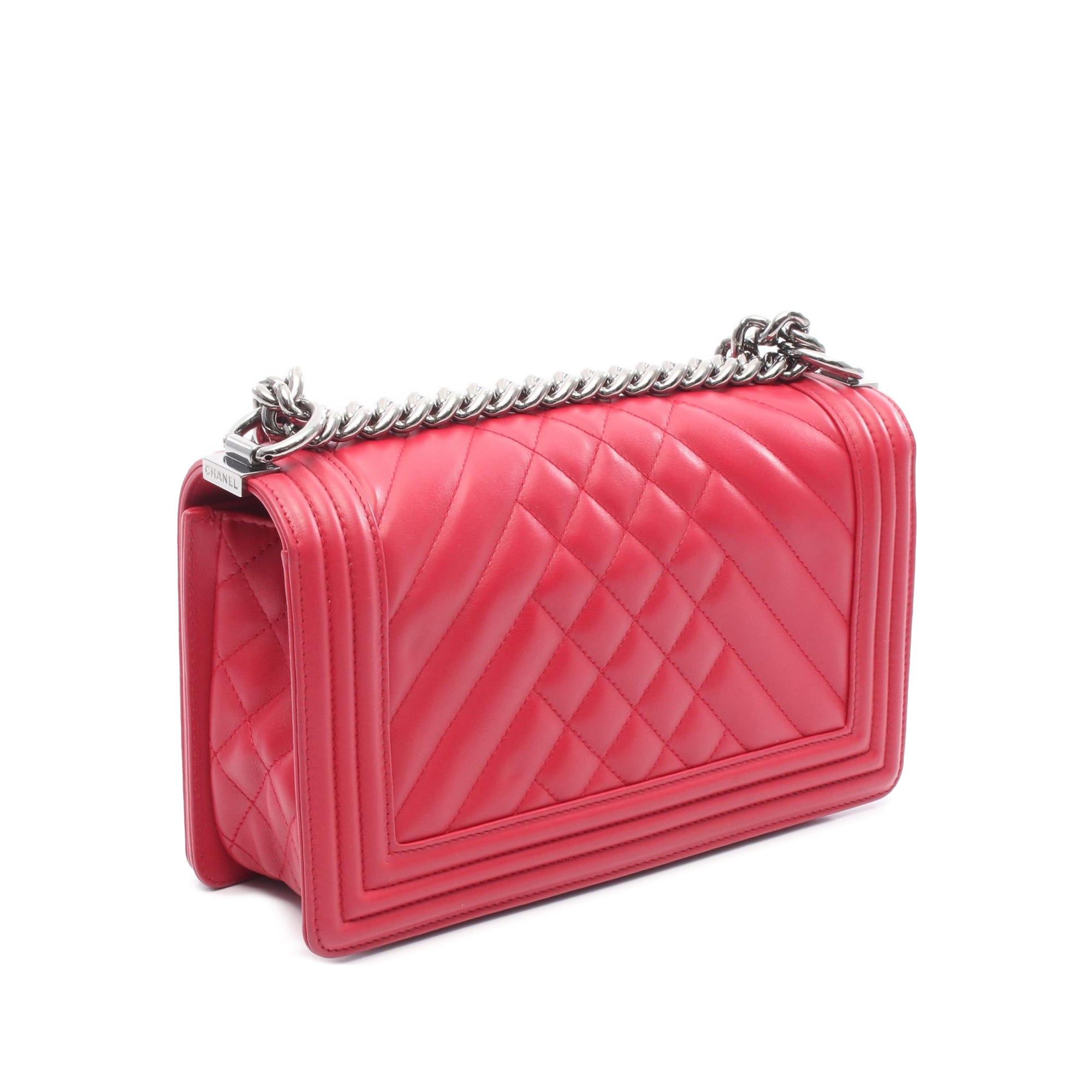 Chanel Old Medium Quilted Lambskin Boy Flap - image 2