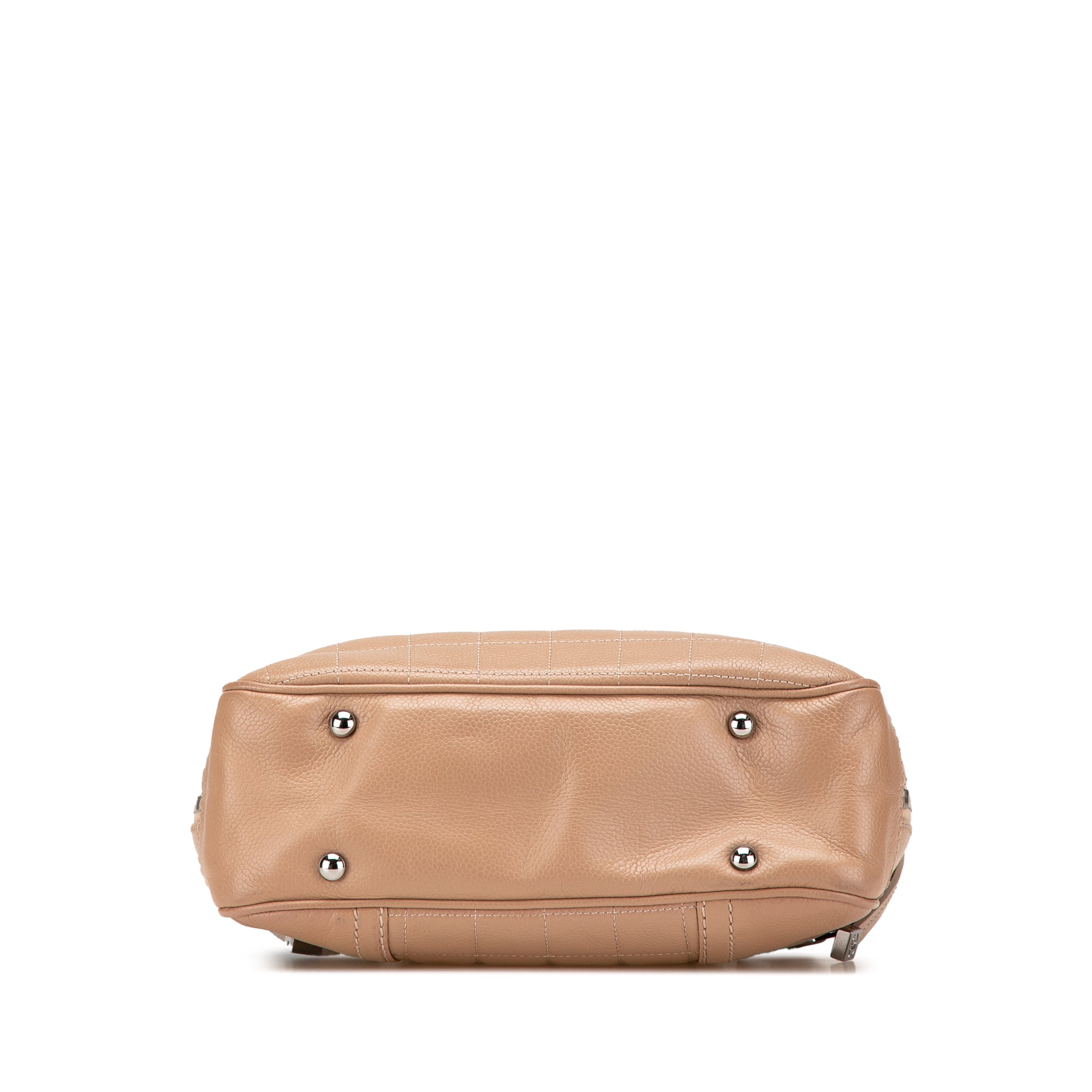 Chanel Choco Bar Caviar Button Handbag - image 3