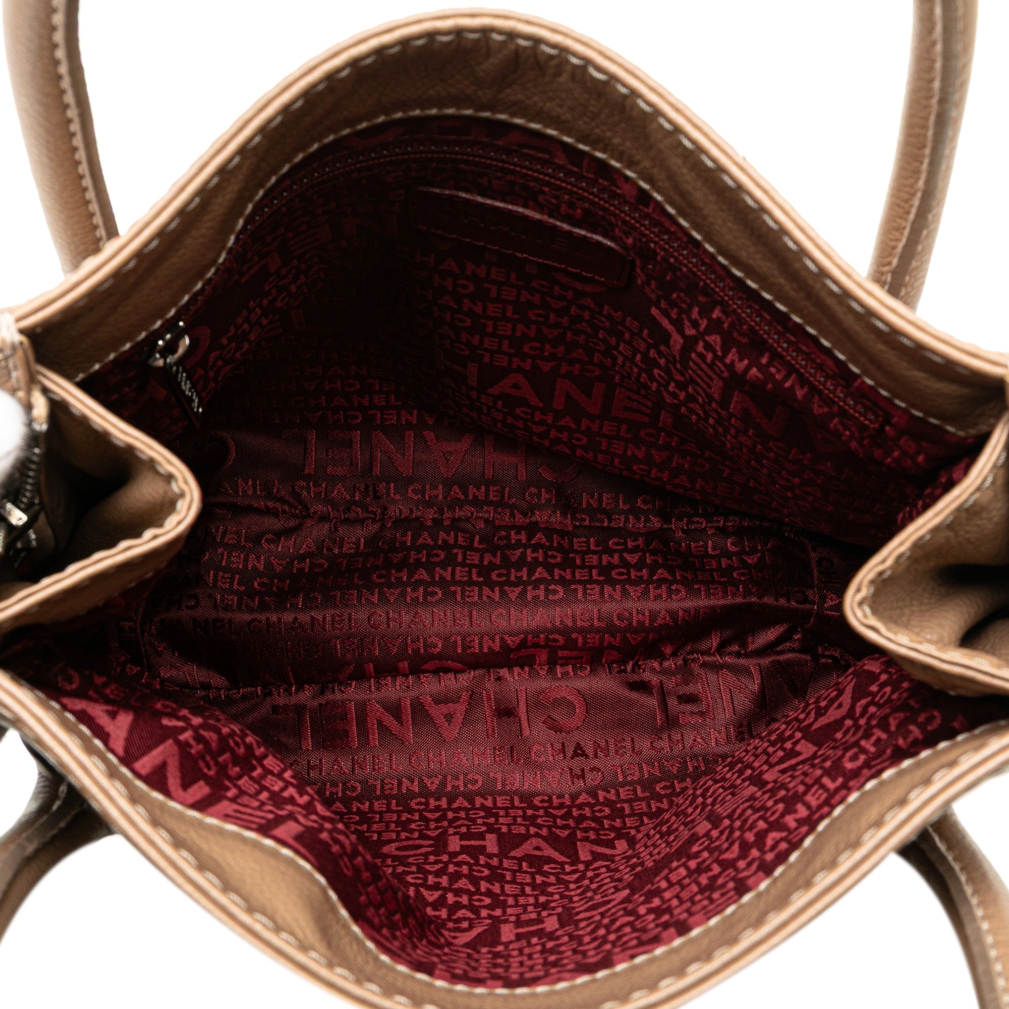 Chanel Choco Bar Caviar Button Handbag - image 4