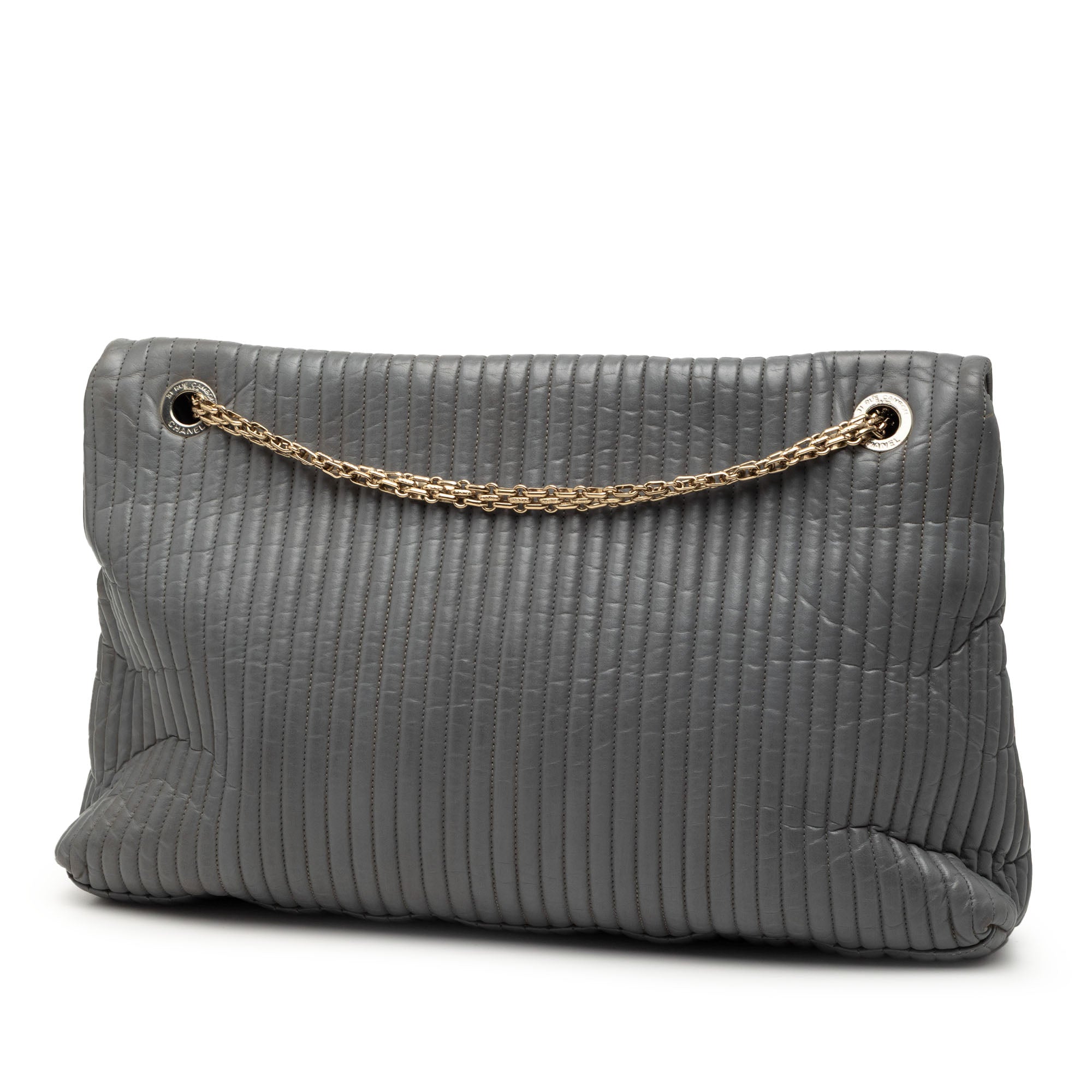 Chanel Maxi Vertical Quilted Iridescent Calfskin Mademoiselle Lock Bijoux Flap - image 2
