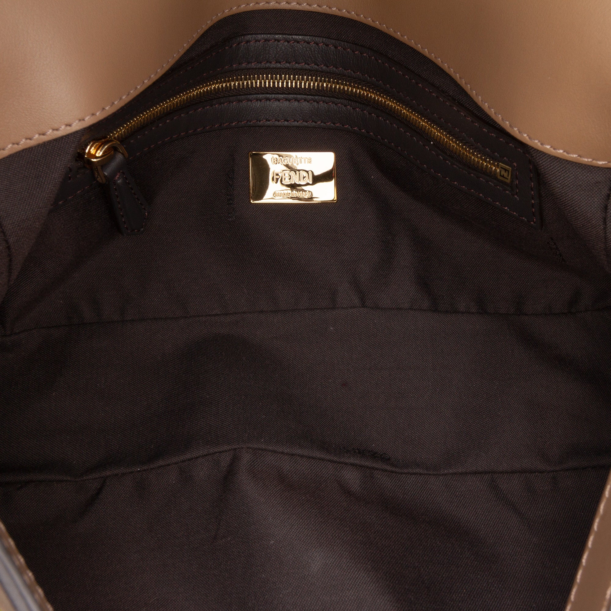 Fendi Pequin Nubuck Floral Baguette Satchel - image 4