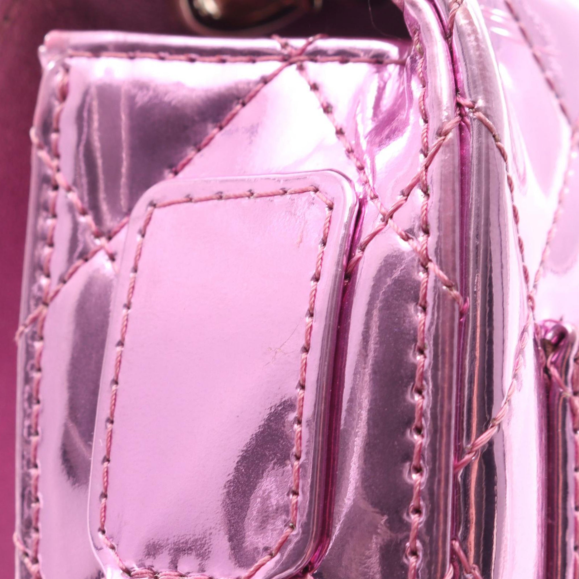 Chanel Mini Quilted Metallic Mirror Calfskin Hollywood Boulevard Flap - image 11