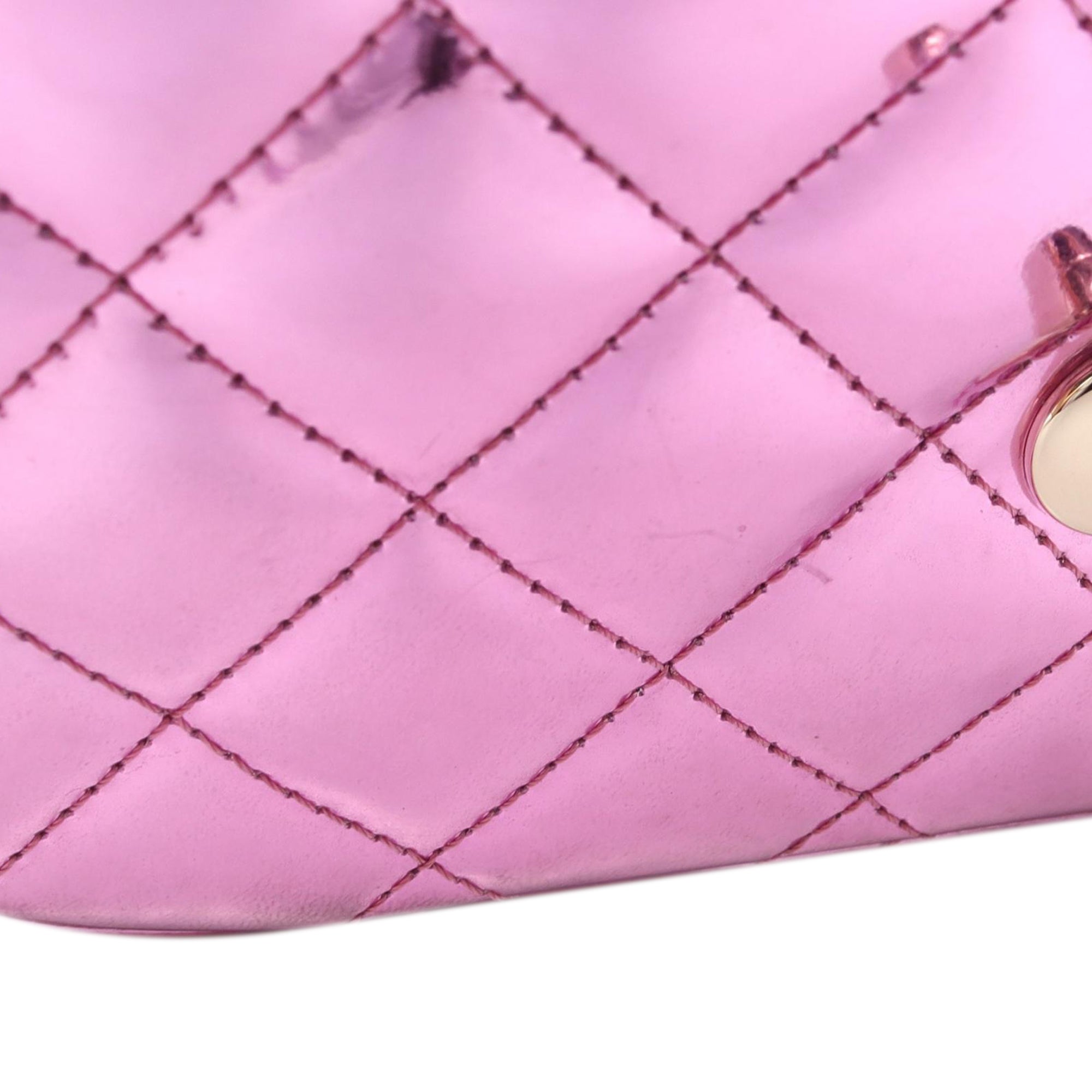 Chanel Mini Quilted Metallic Mirror Calfskin Hollywood Boulevard Flap - image 13