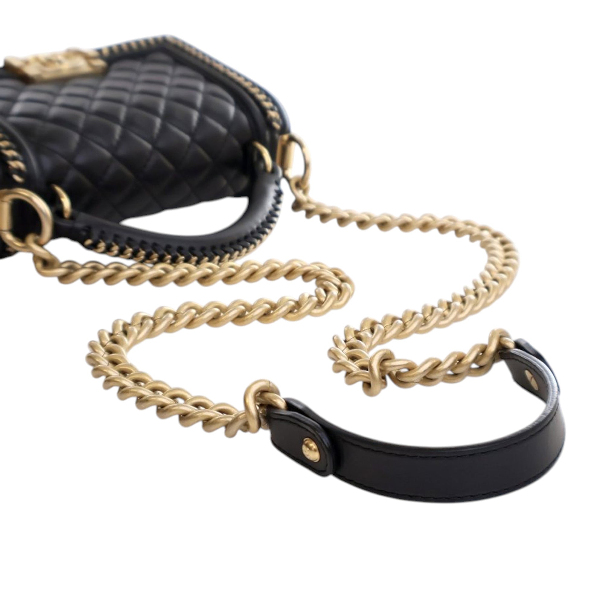 Chanel Small Calfskin Chain Around Boy Top Handle Flap - image 11