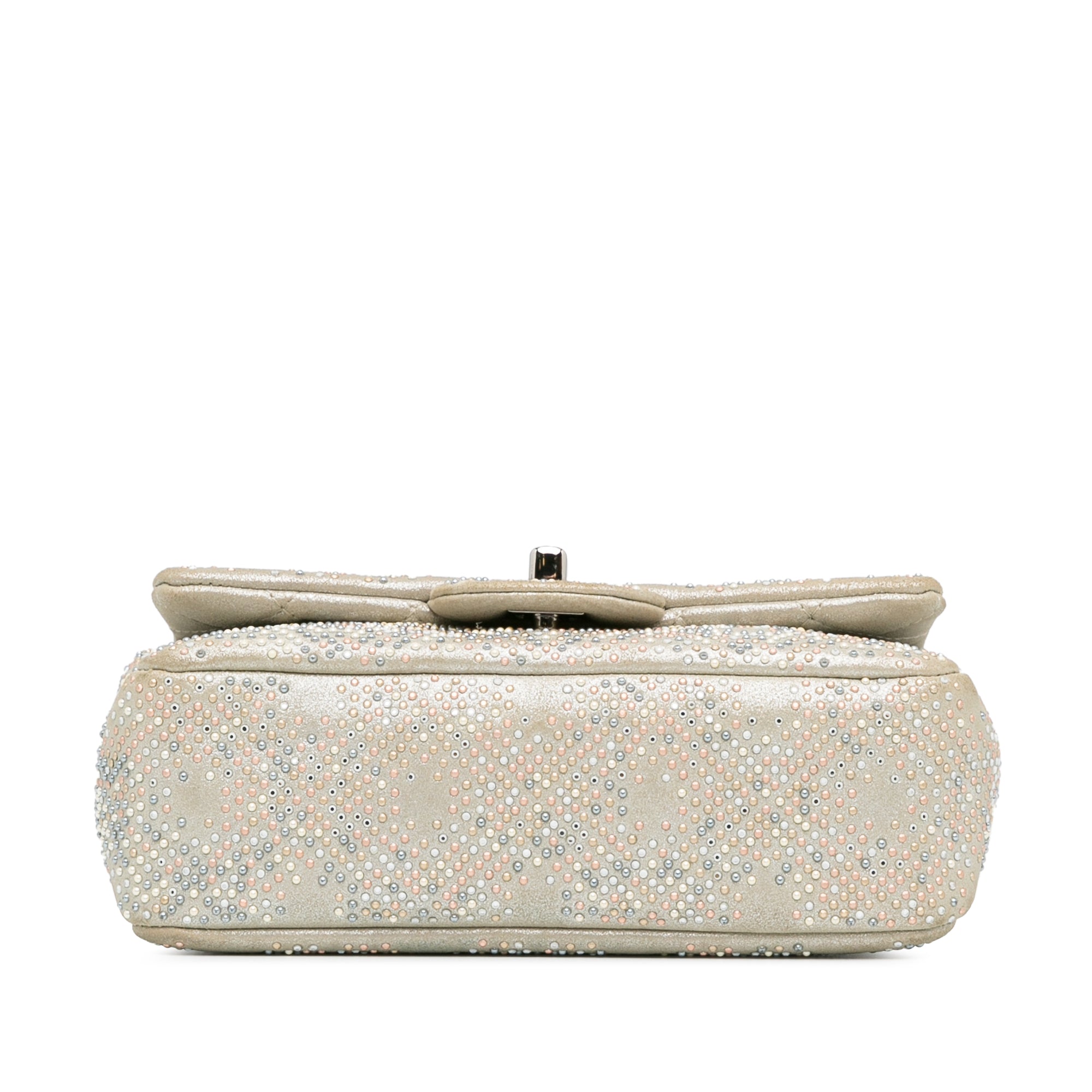 Chanel Mini Iridescent and Studded Calfskin Flap - image 4