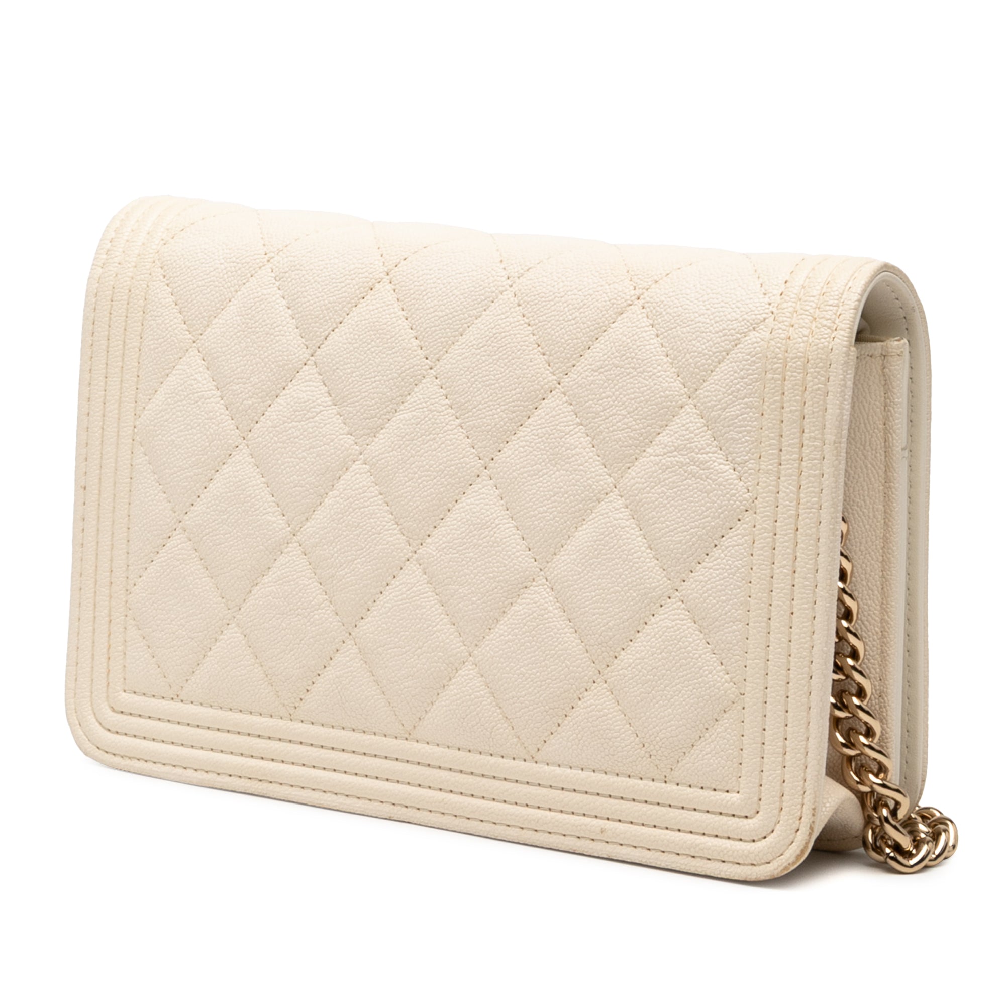 Chanel Quilted Caviar Boy Wallet on Chain - image 2