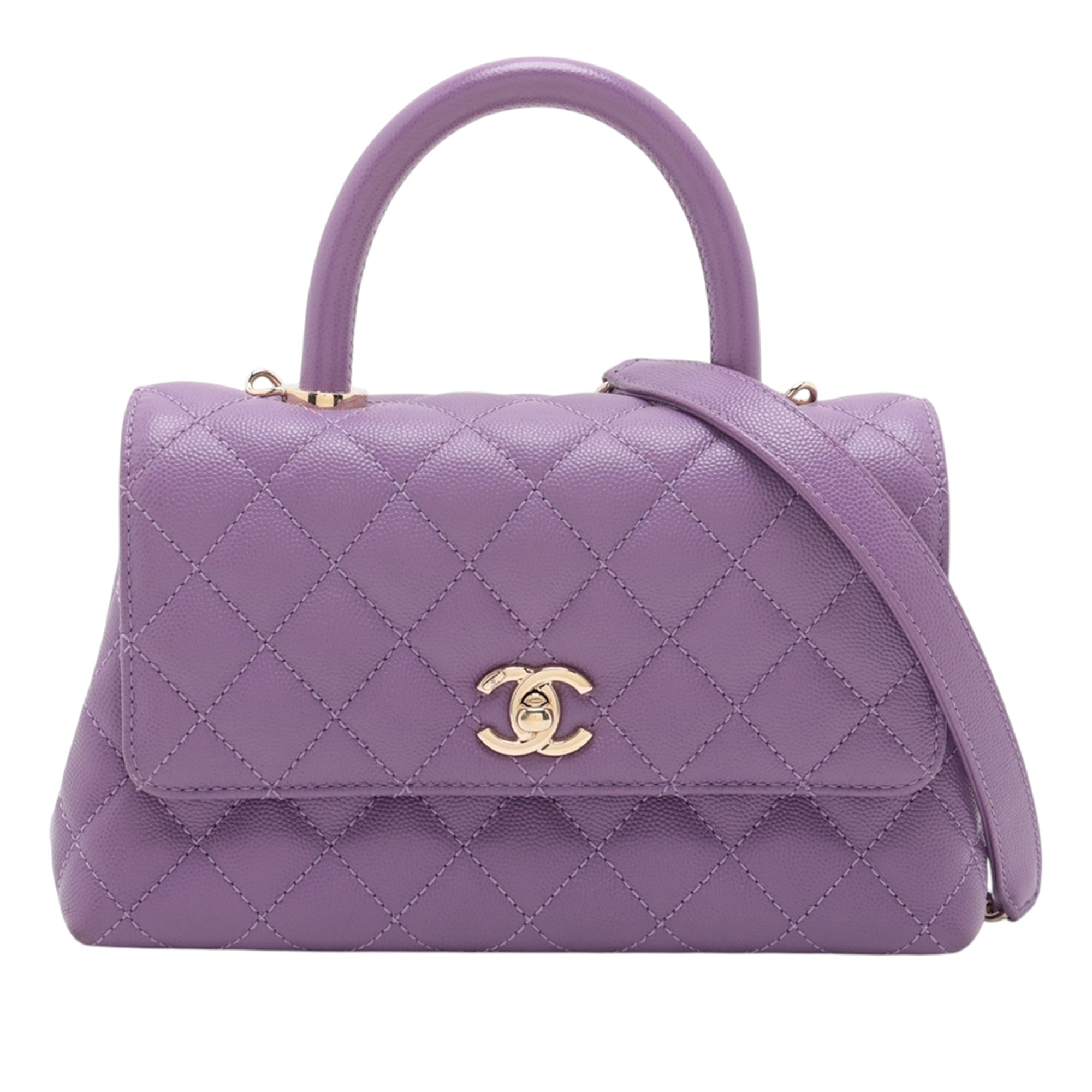 Chanel Mini Caviar Coco Top Handle Bag - image 1