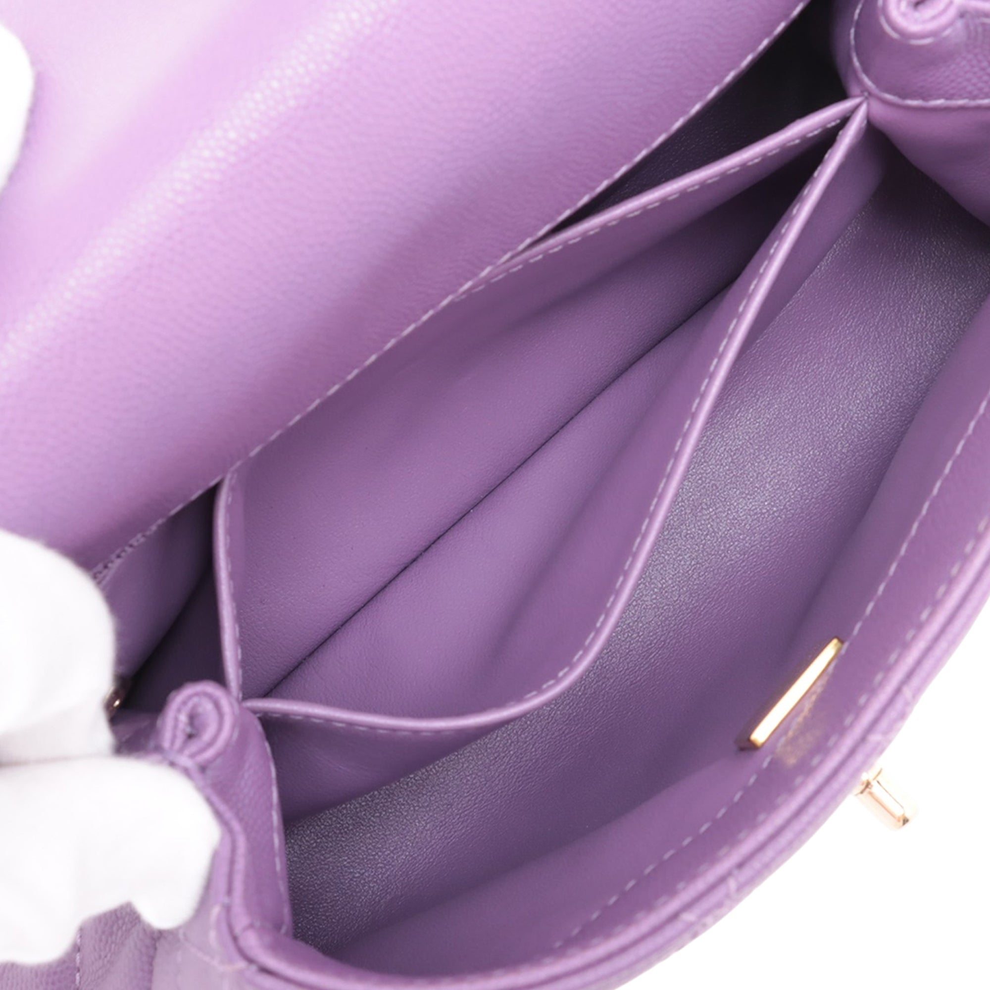 Chanel Mini Caviar Coco Top Handle Bag - image 3