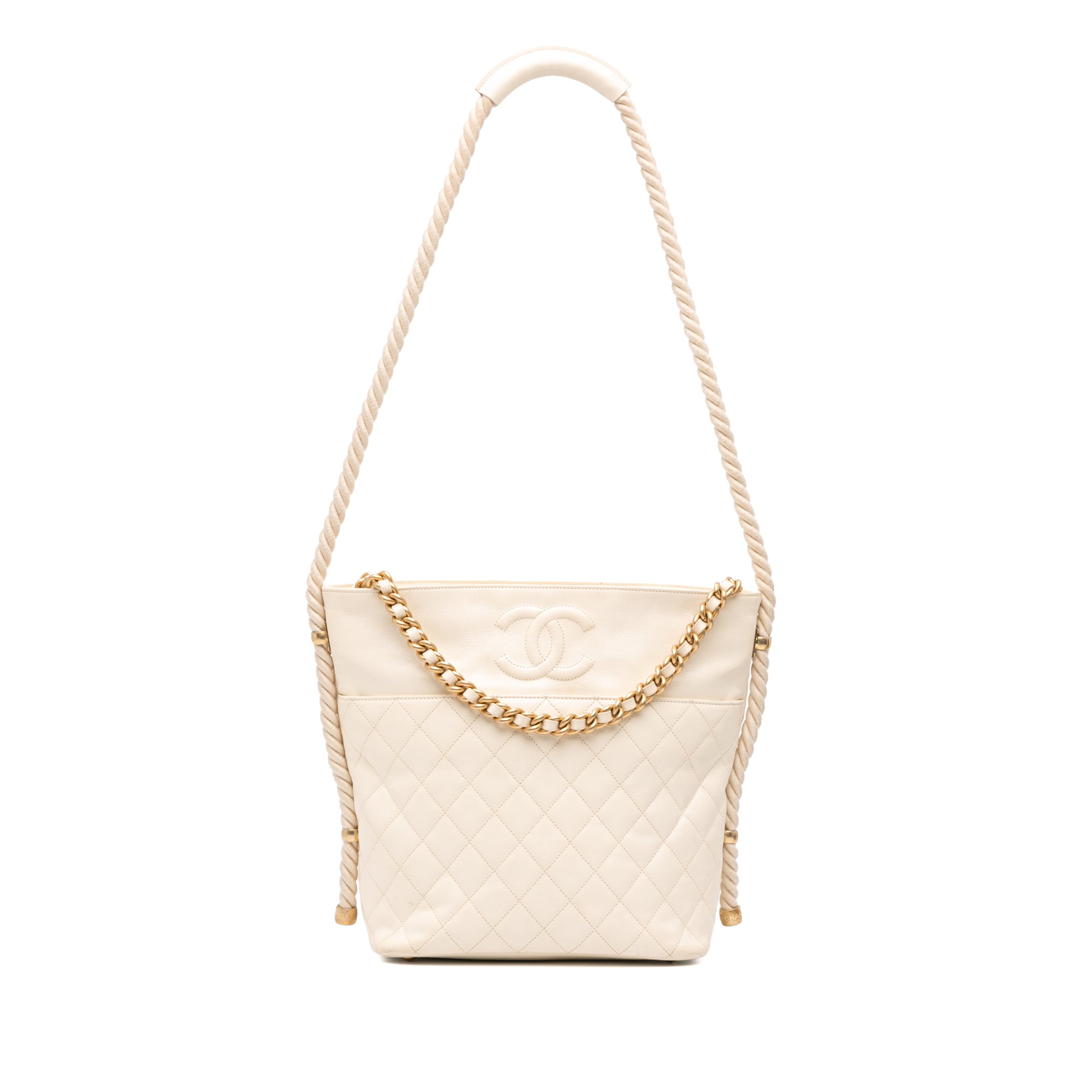 Chanel Crumpled Calfskin En Vogue Rope Satchel - image 1