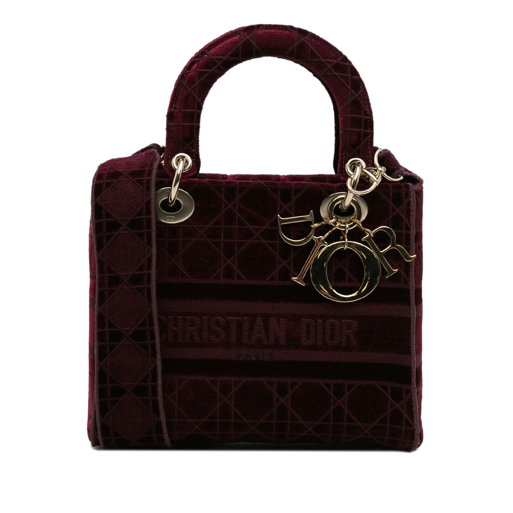 Dior Medium Velvet Cannage Lady D Lite - image 1