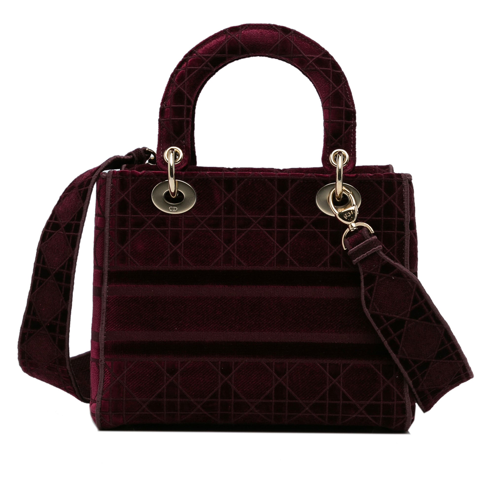 Dior Medium Velvet Cannage Lady D Lite - image 3