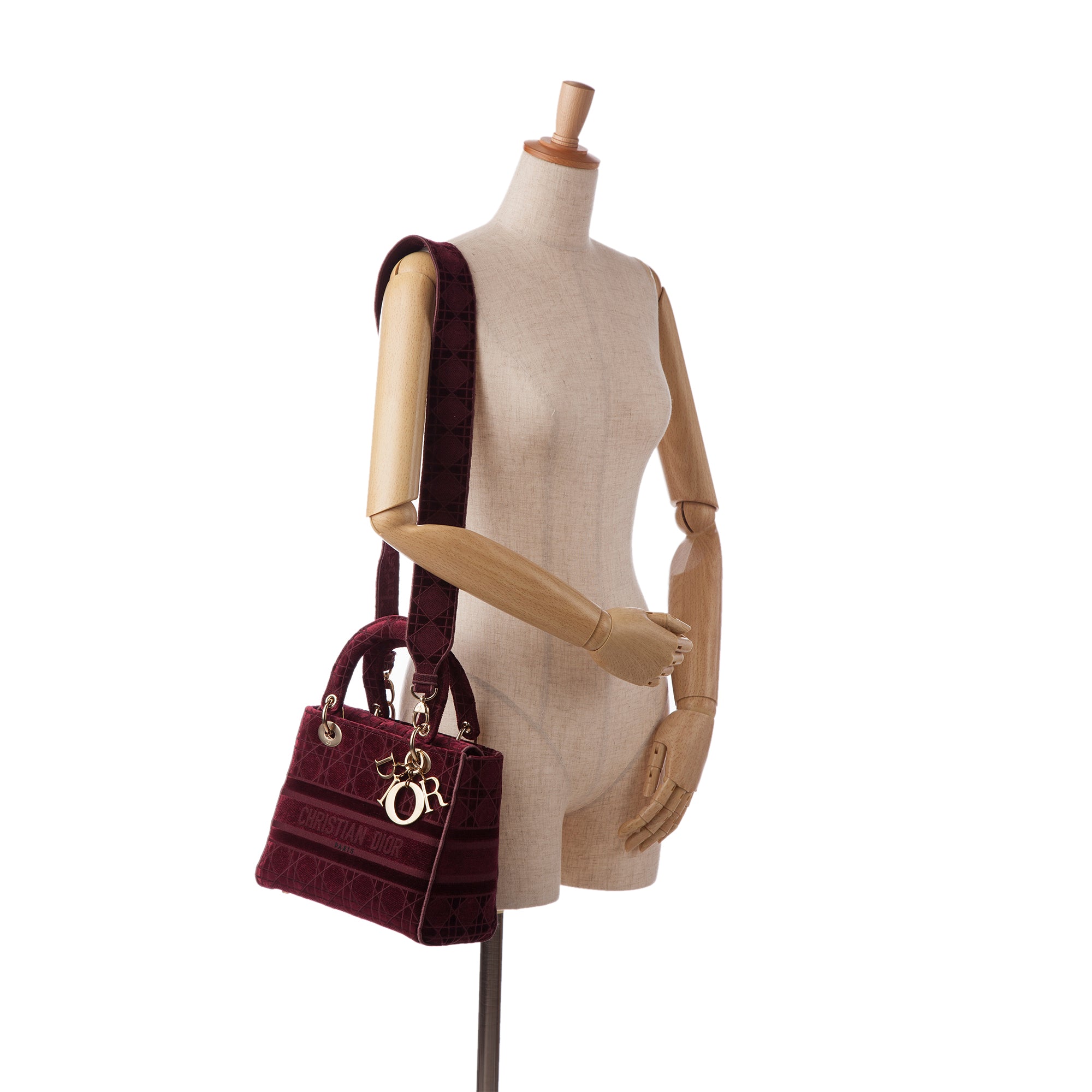 Dior Medium Velvet Cannage Lady D Lite - image 9