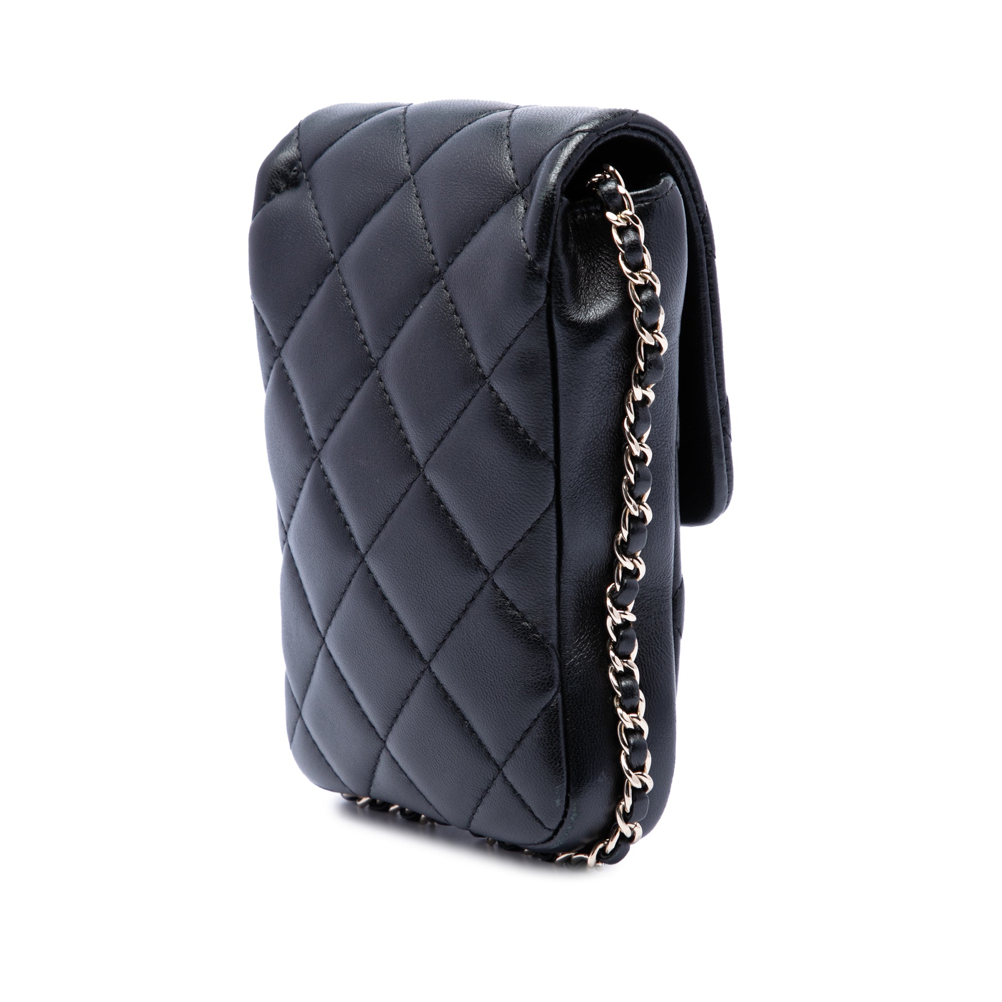 Chanel Quilted Lambskin My Precious Pearls Phone Holder with Chain - image 2