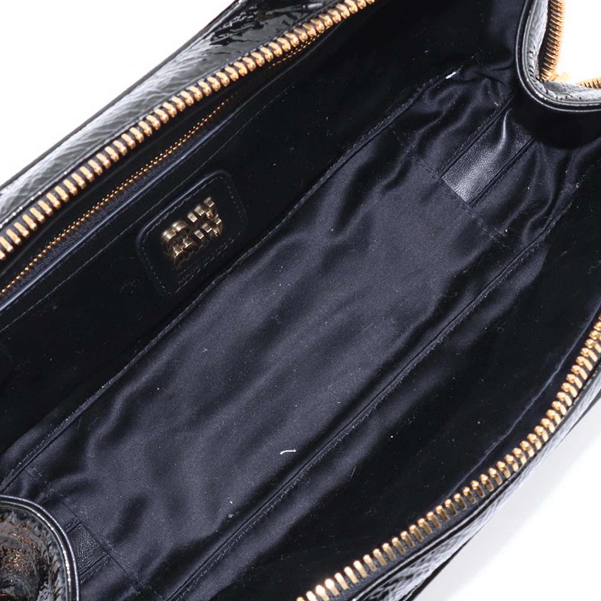 Miu Miu Small Naplak Patent Logo Beau Handbag - image 3