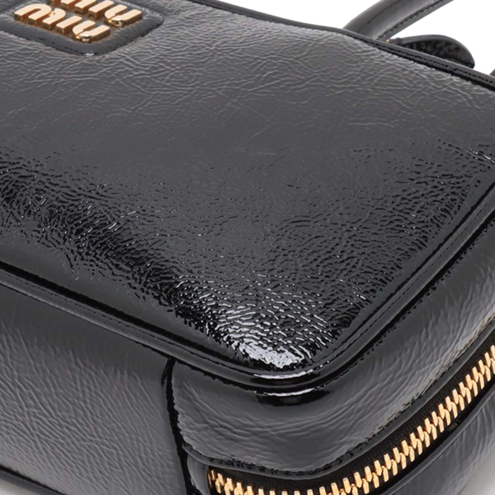 Miu Miu Small Naplak Patent Logo Beau Handbag - image 8