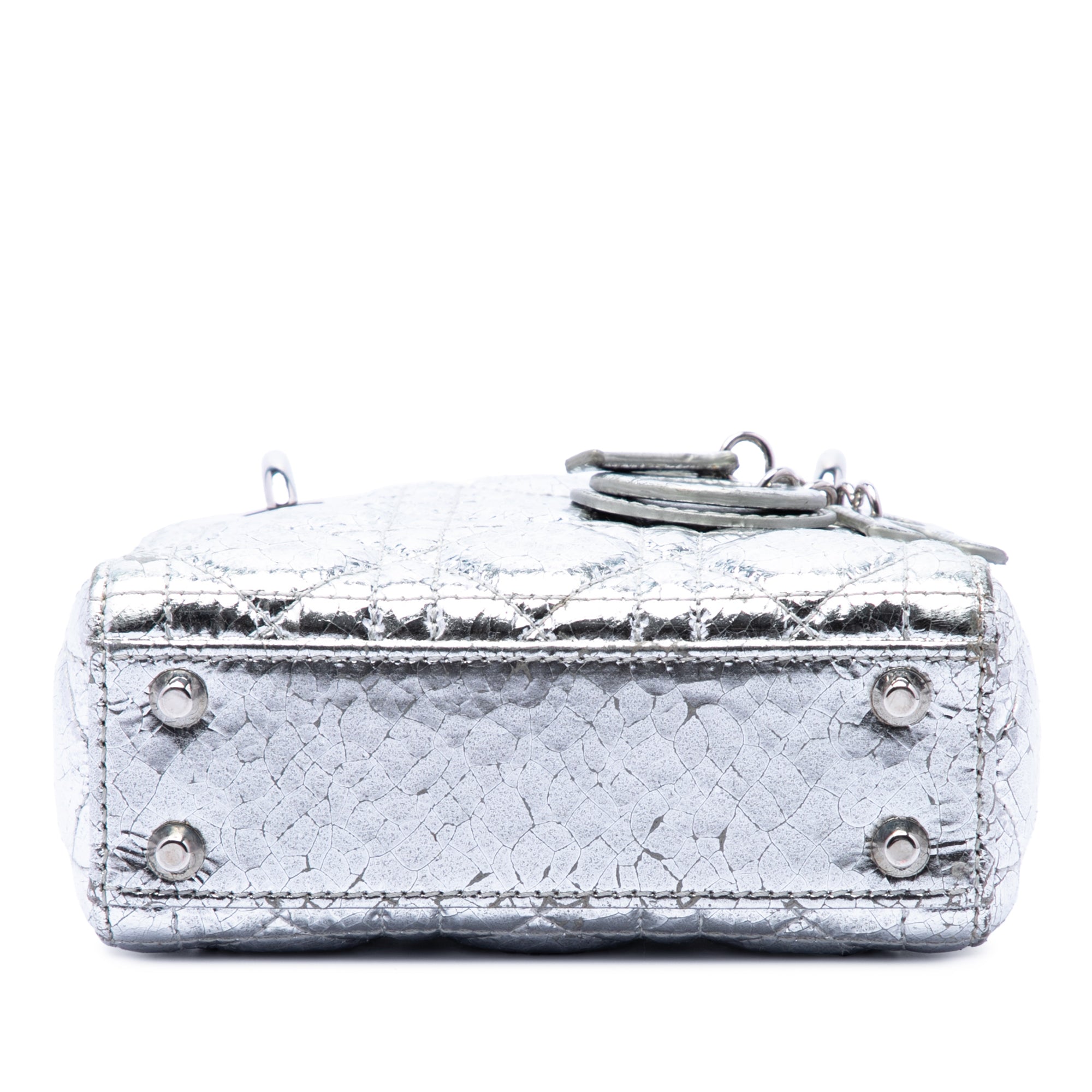 Dior Micro Metallic Crinkled Calfskin Cannage Lady Dior - image 3