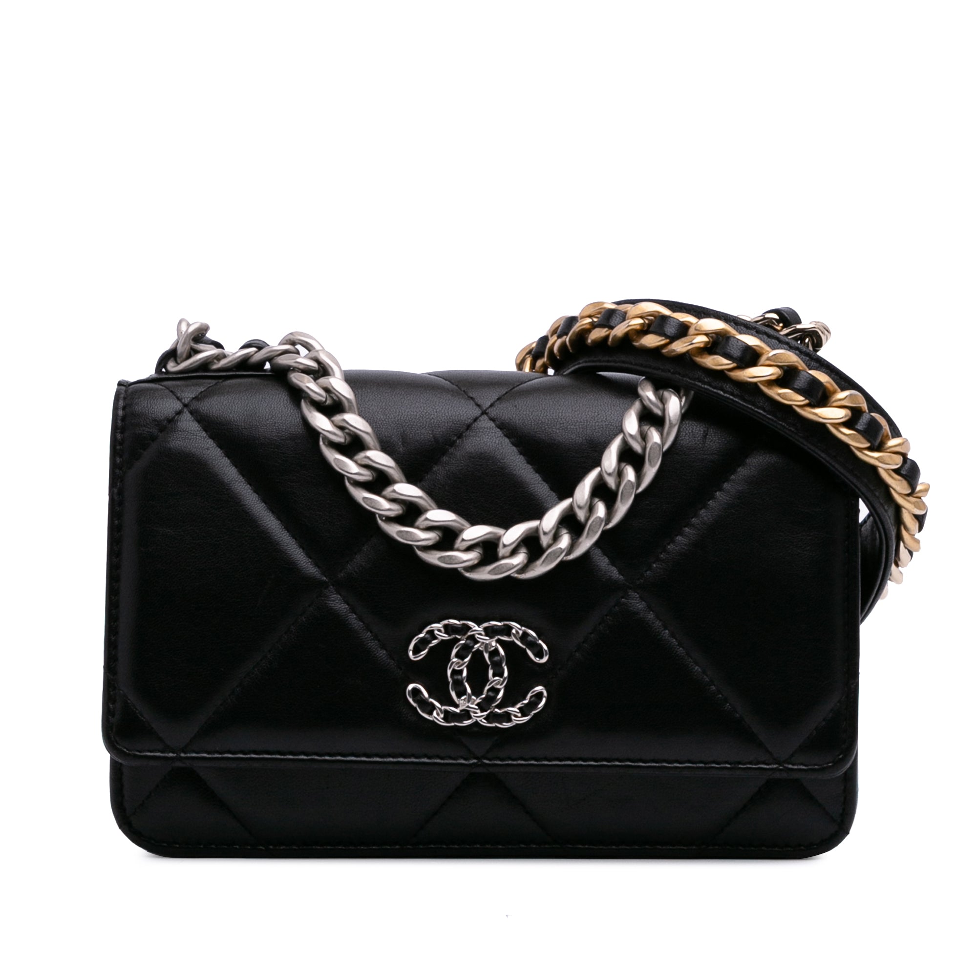 Chanel Quilted Lambskin 19 Wallet on Chain - image 1