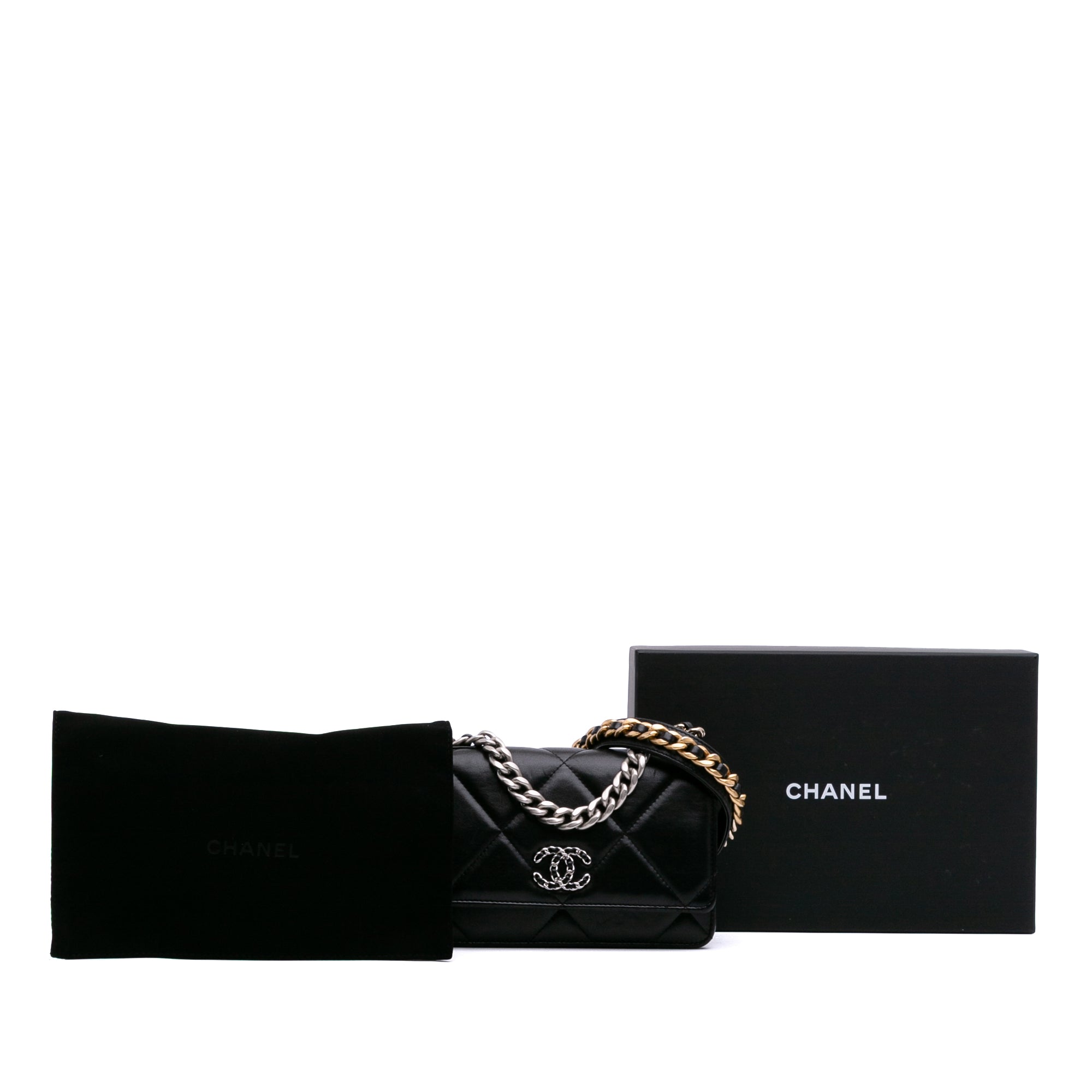 Chanel Quilted Lambskin 19 Wallet on Chain - image 14