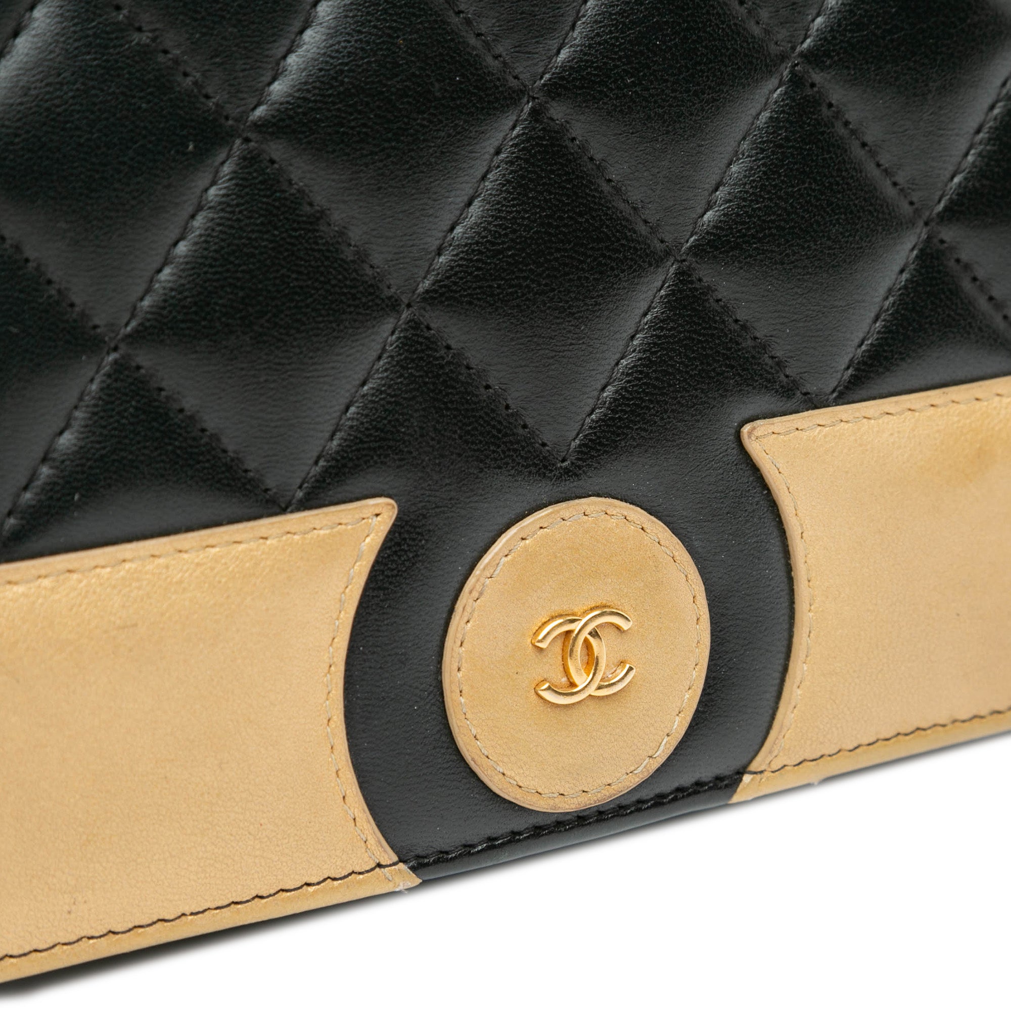 Chanel CC Bicolor Quilted Lambskin Wallet On Chain - image 9