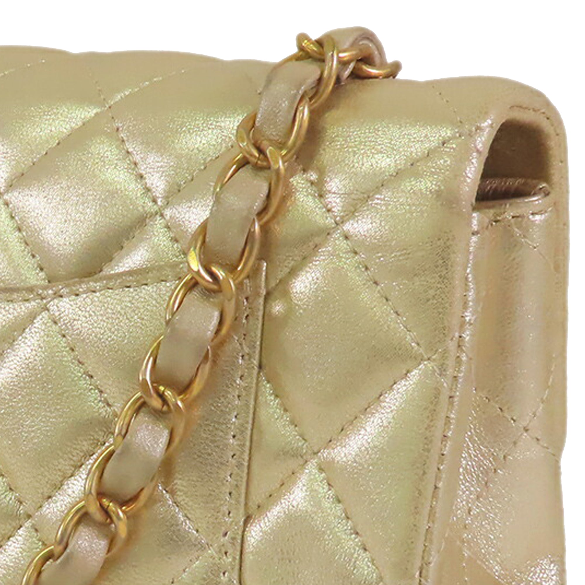 Chanel Mini Rectangular Classic Metallic Lambskin Single Flap - image 17
