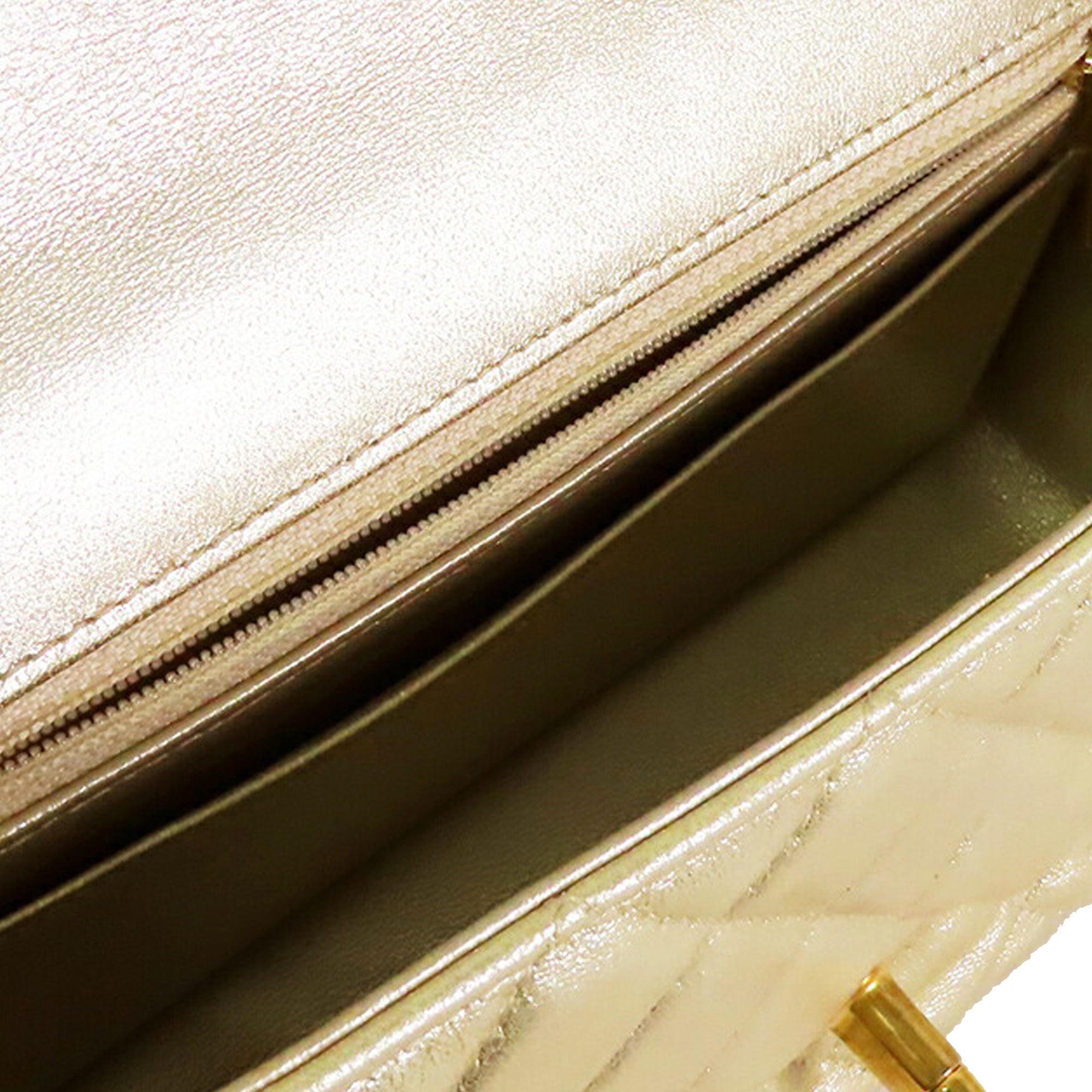 Chanel Mini Rectangular Classic Metallic Lambskin Single Flap - image 4