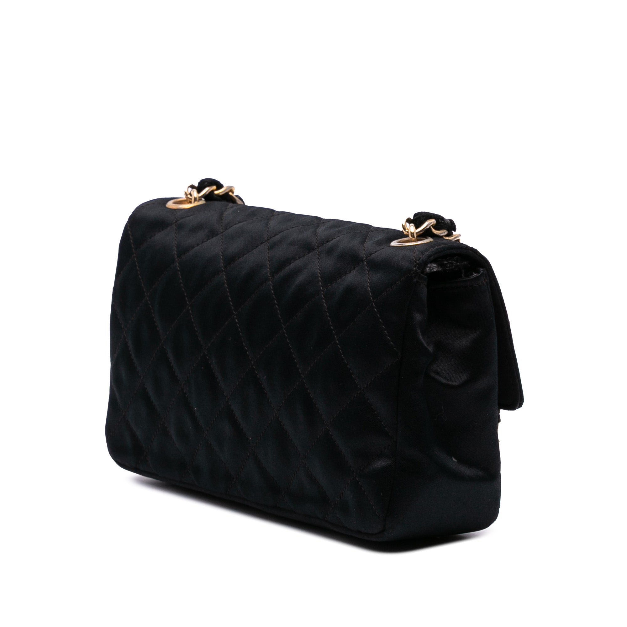 Chanel Mini Rectangular CC Quilted Satin Flap - image 2