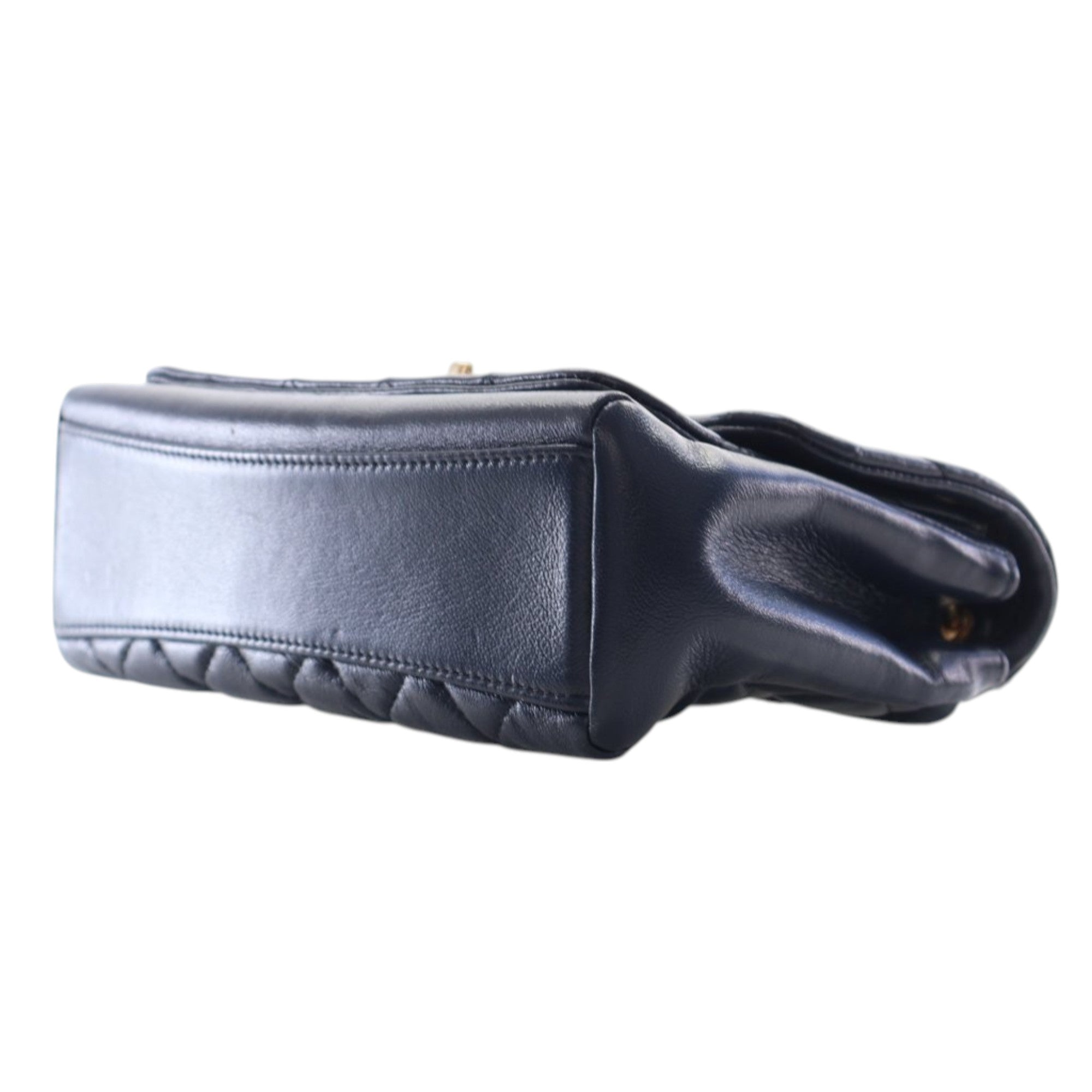 Chanel Small Quilted Crinkled Calfskin Chain Link Flap - image 13