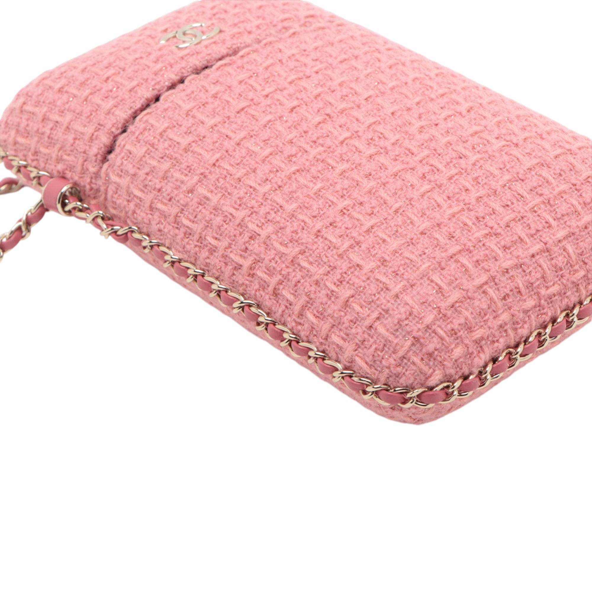 Chanel Tweed Chain Around Phone Holder - image 5