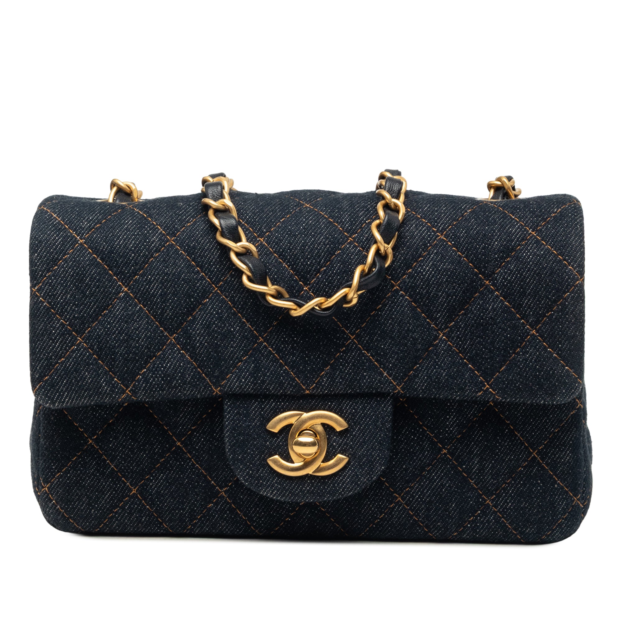 Chanel Mini Rectangular Quilted Denim Flap - image 1
